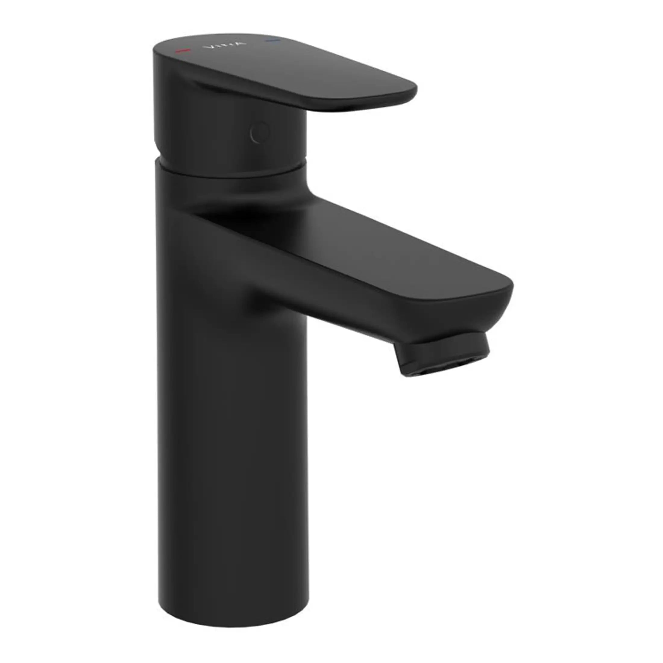 Sleek black bathroom sink tap with modern minimalist design for contemporary bathrooms. Perfect for stylish washbasins, featuring touchless operation and water-saving functionality.