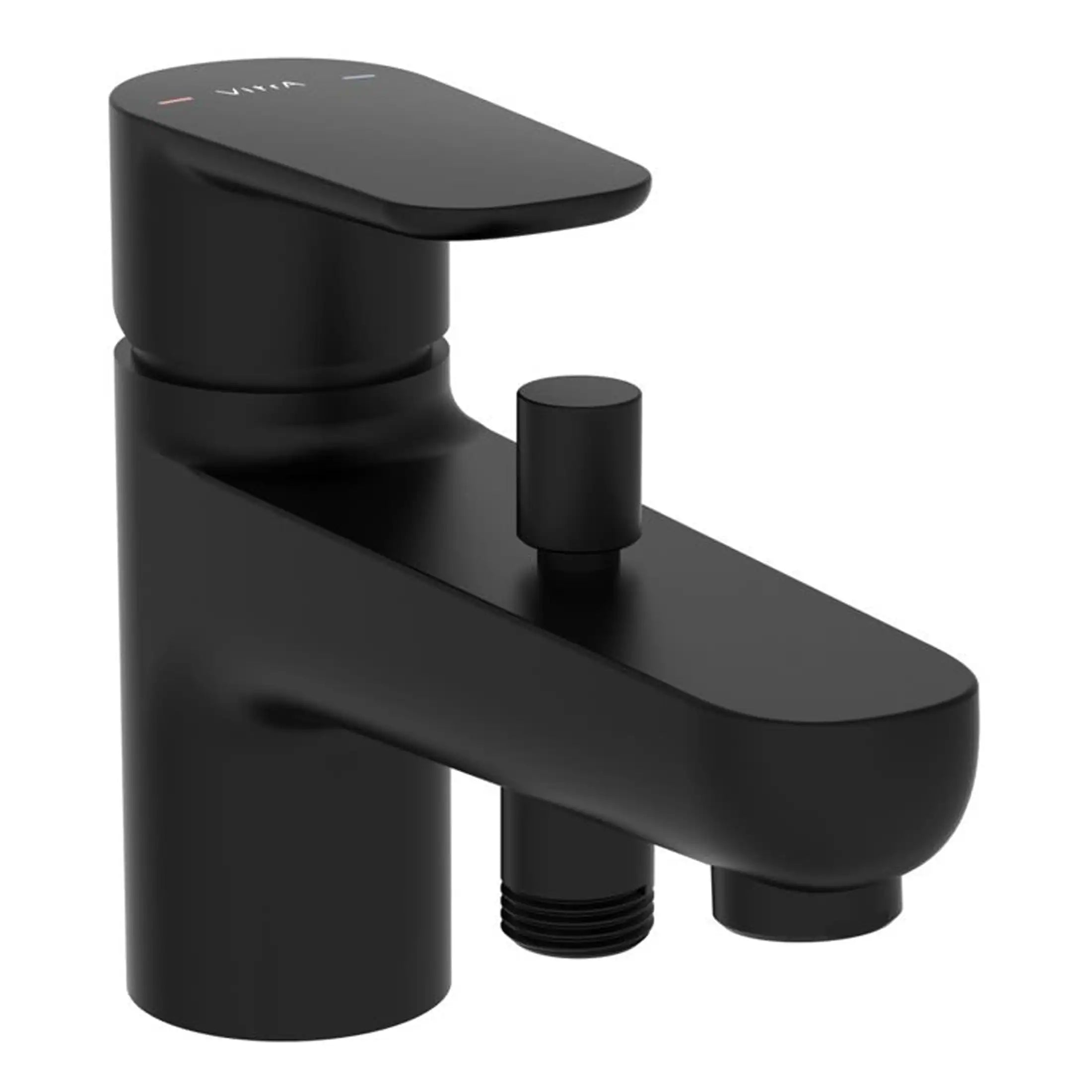 Black modern bathroom sink mixer tap with digital controls and sleek design. Ideal for contemporary bathroom renovations and installations. Durable, easy to operate, and stylish.