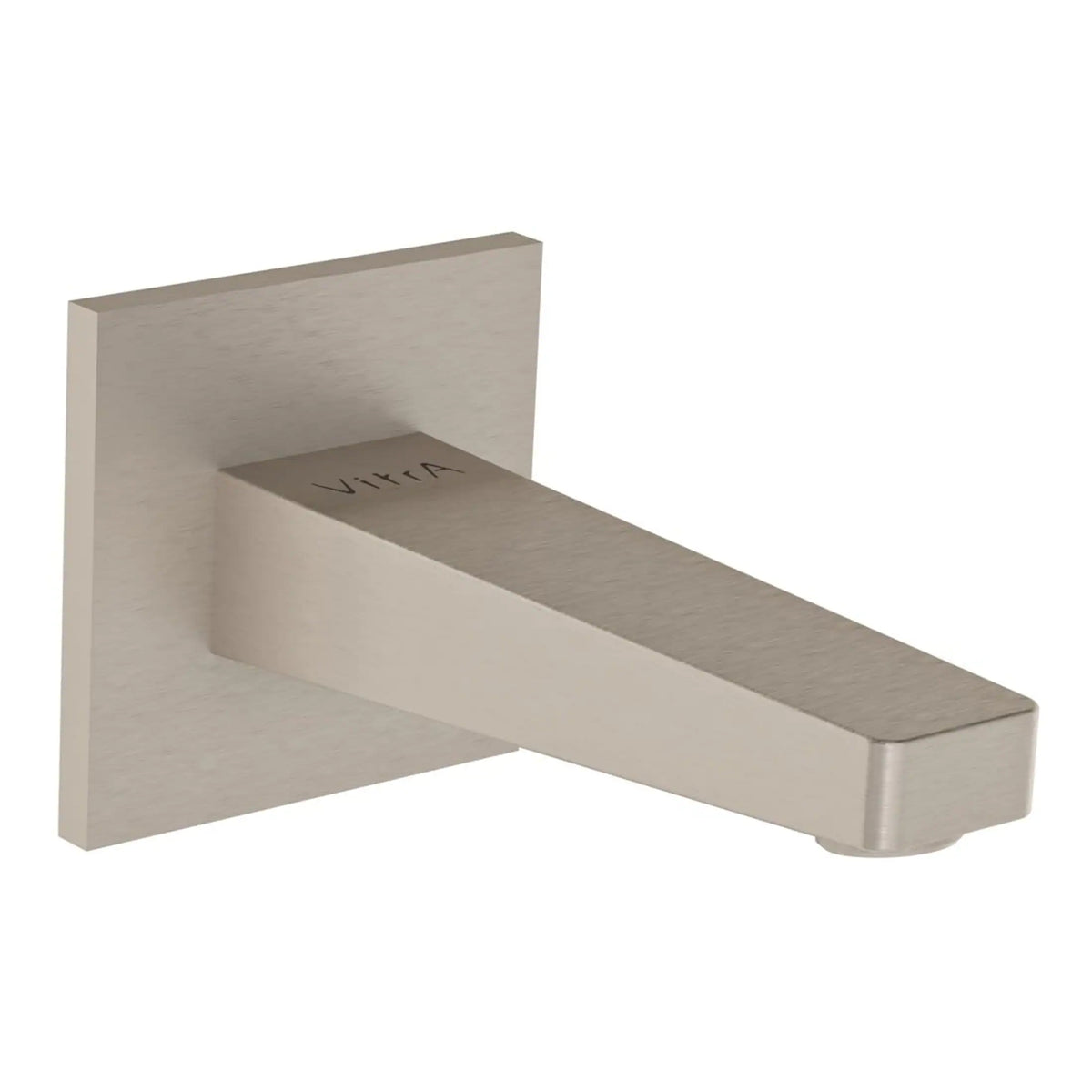Minimalist brushed nickel bathroom door handle by Bubly Bathrooms, sleek square backplate and modern lever design for stylish, durable bathroom door hardware.