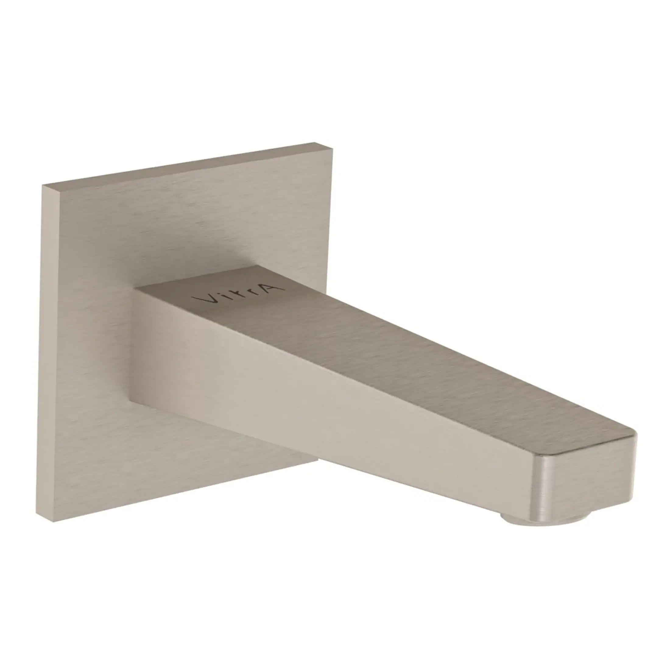 Minimalist brushed nickel bathroom door handle by Bubly Bathrooms, sleek square backplate and modern lever design for stylish, durable bathroom door hardware.