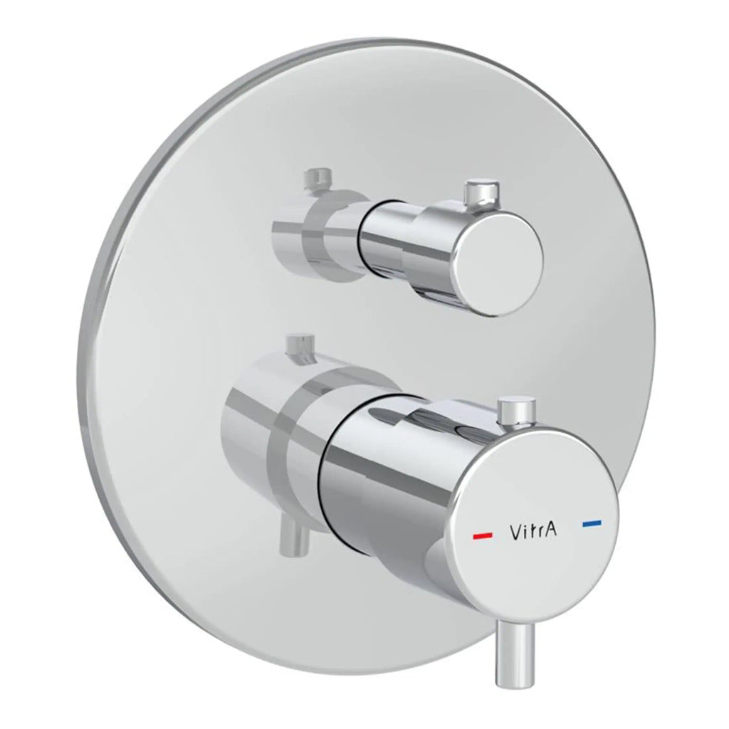 VitrA Root Round Integrated Thermostatic Bath/Shower Mixer Valve - VTCM0036-Variable