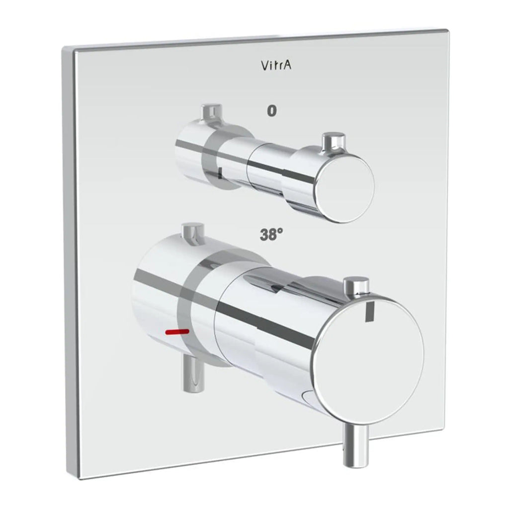VitrA Root Square Integrated Thermostatic 1 Way Shower Mixer Valve - VTCM0068-Variable