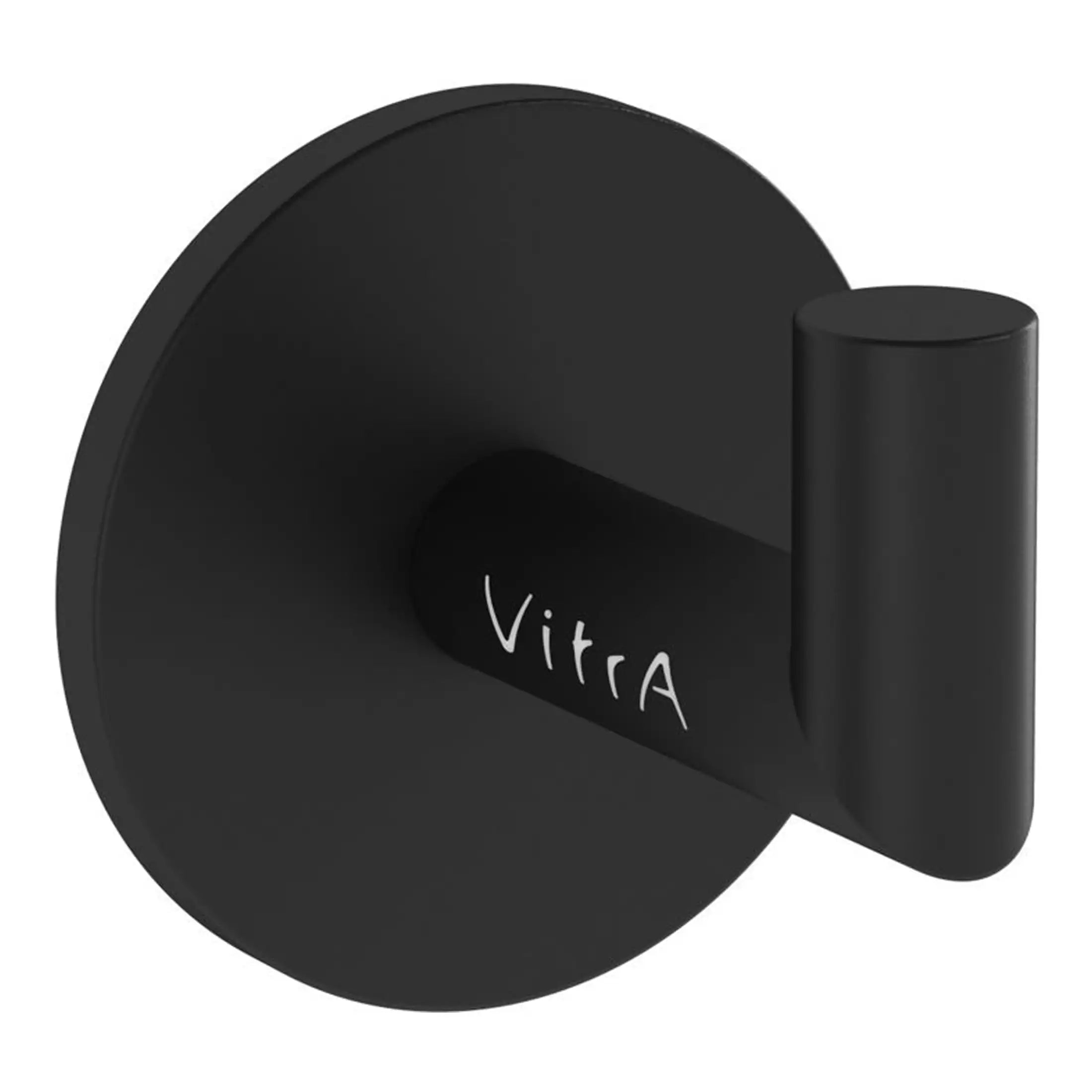 Sleek black Vitra bathroom toilet paper holder with modern minimalist design, ideal for contemporary bathrooms. Perfect for storing toilet paper in style and functionality.