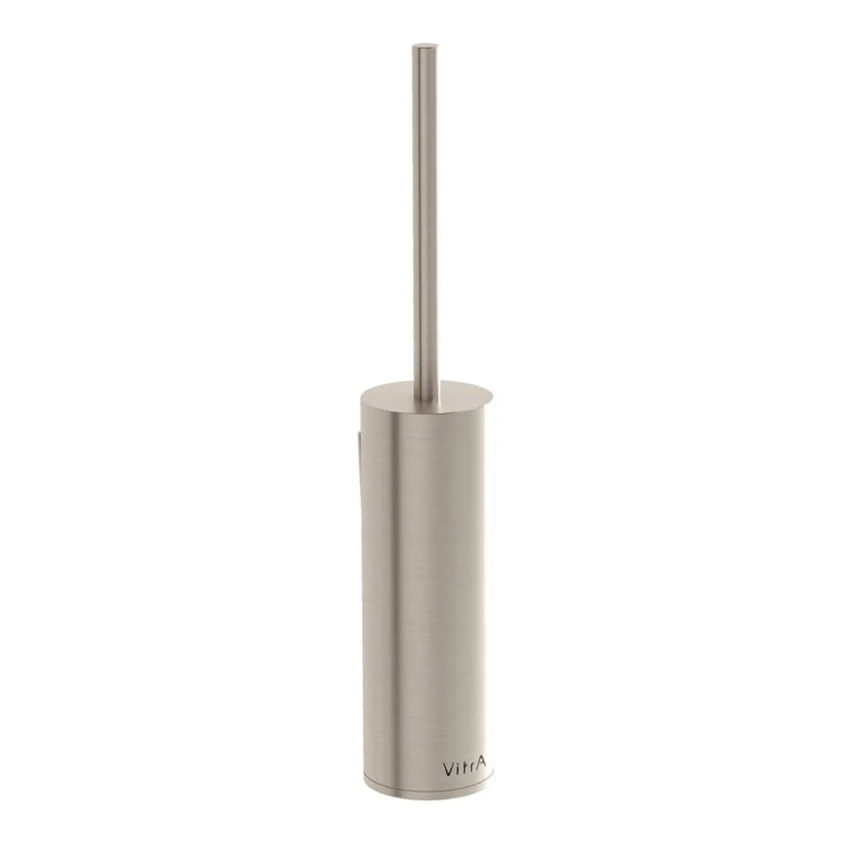 Stainless steel toilet brush holder with sleek modern design, ideal for contemporary bathrooms, durable material, and hygienic cleaning. Perfect for seamless bathroom decor.