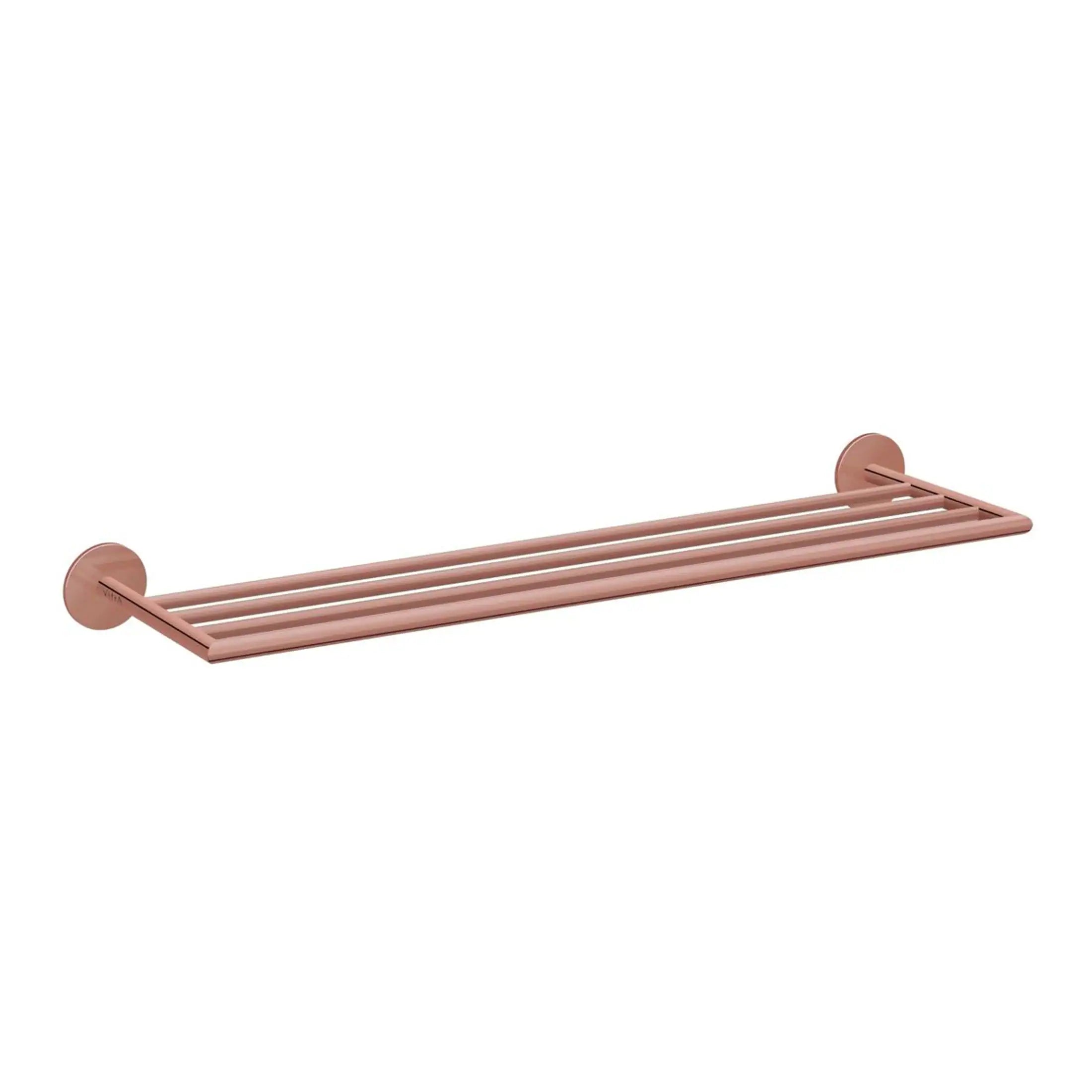 Stylish pink wall-mounted towel rack for modern bathrooms, offering ample space for towels with a sleek design to enhance bathroom decor.