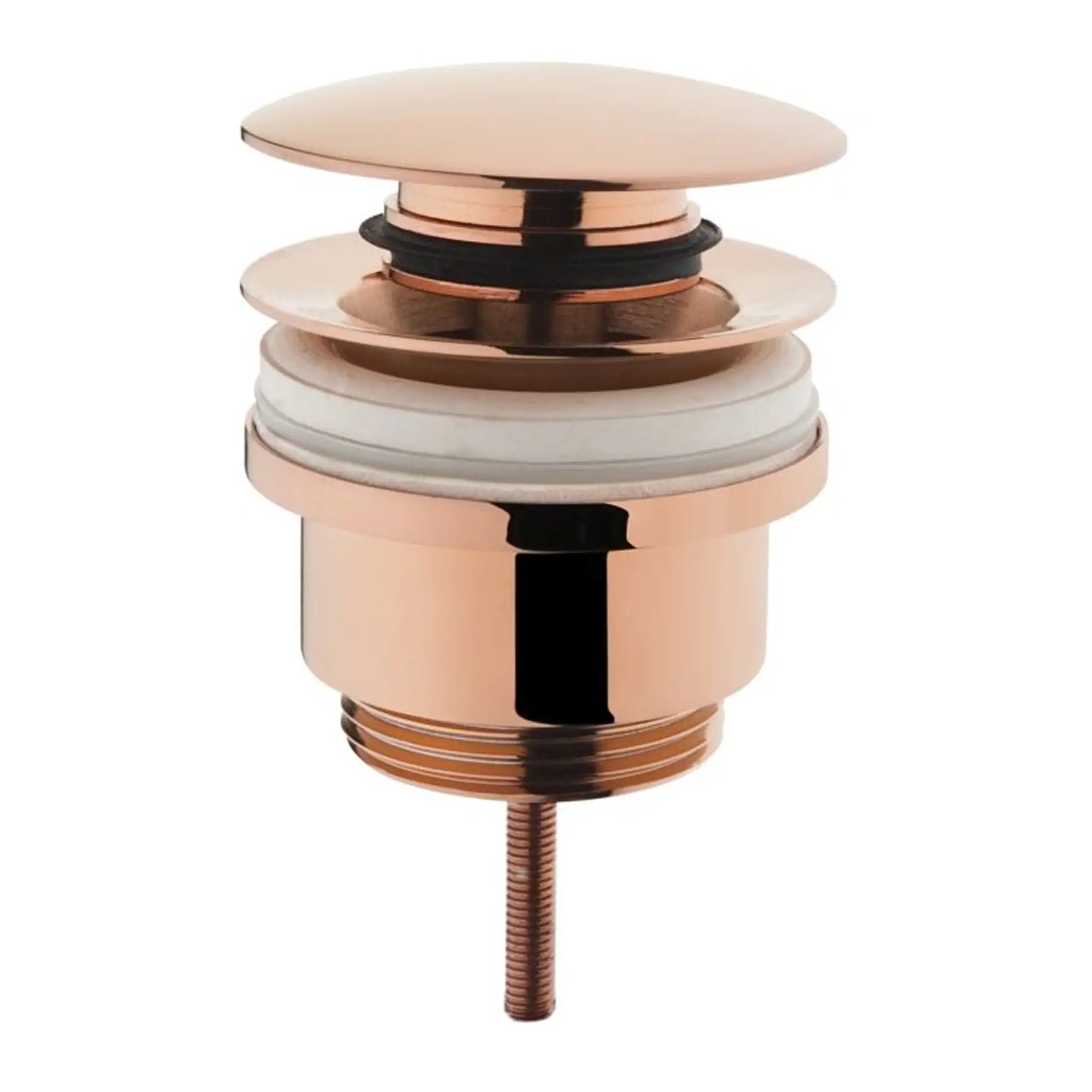 Shower drain cover with a polished rose gold finish, designed for modern bathroom drainage solutions, combining practicality with stylish bathroom decor.
