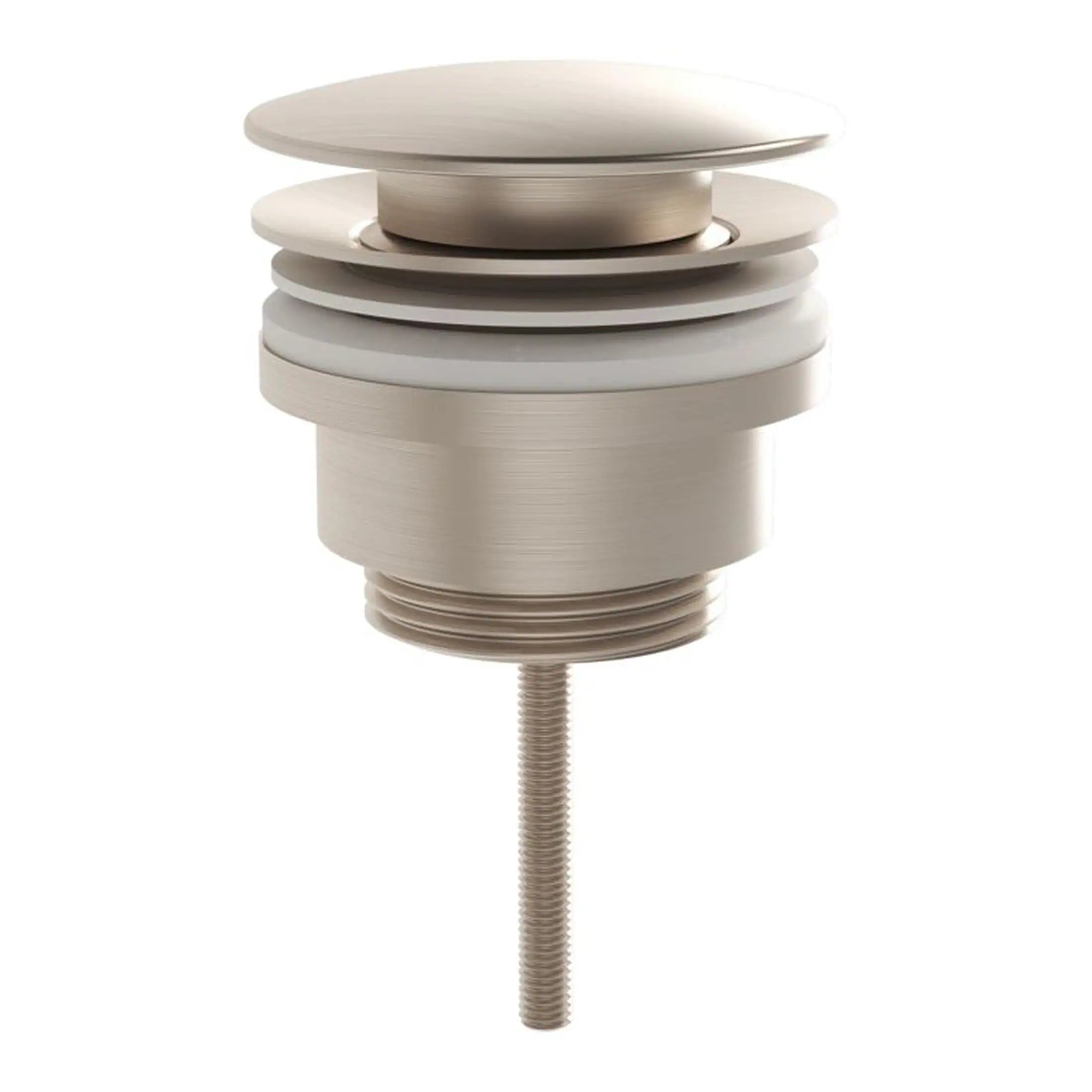 Modern bathroom drain cover with chrome finish, designed for sleek and functional bathroom plumbing. Suitable for bath and shower installations, providing a stylish look for bathroom renovations.