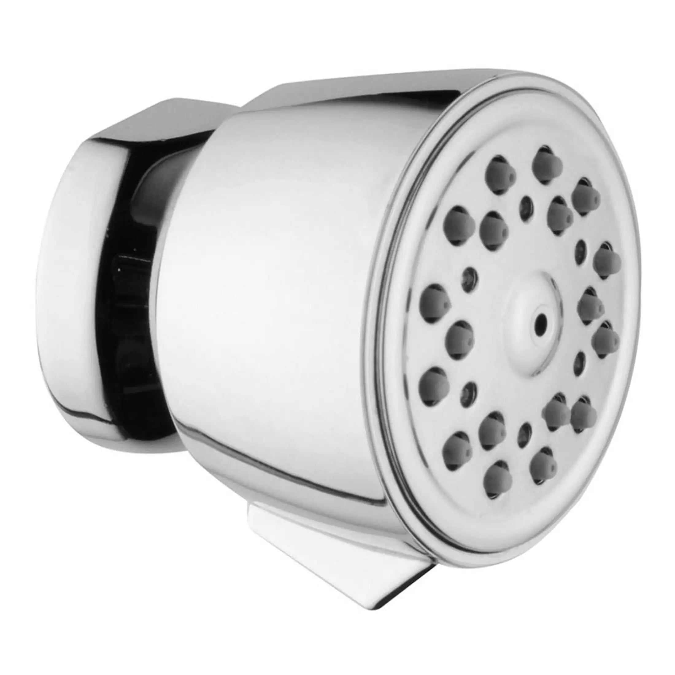 Polished chrome bathroom shower head with multiple spray nozzles, ideal for modern bathroom decor. Durable and easy to install, perfect for enhancing shower experience.