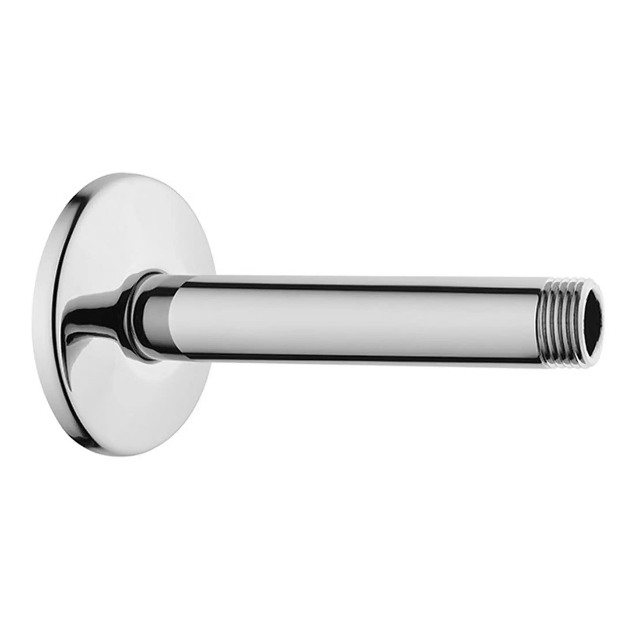 Polished chrome wall-mounted toilet paper holder with a sleek, modern design. Perfect for contemporary bathrooms, offering durability and style for bathroom accessories.