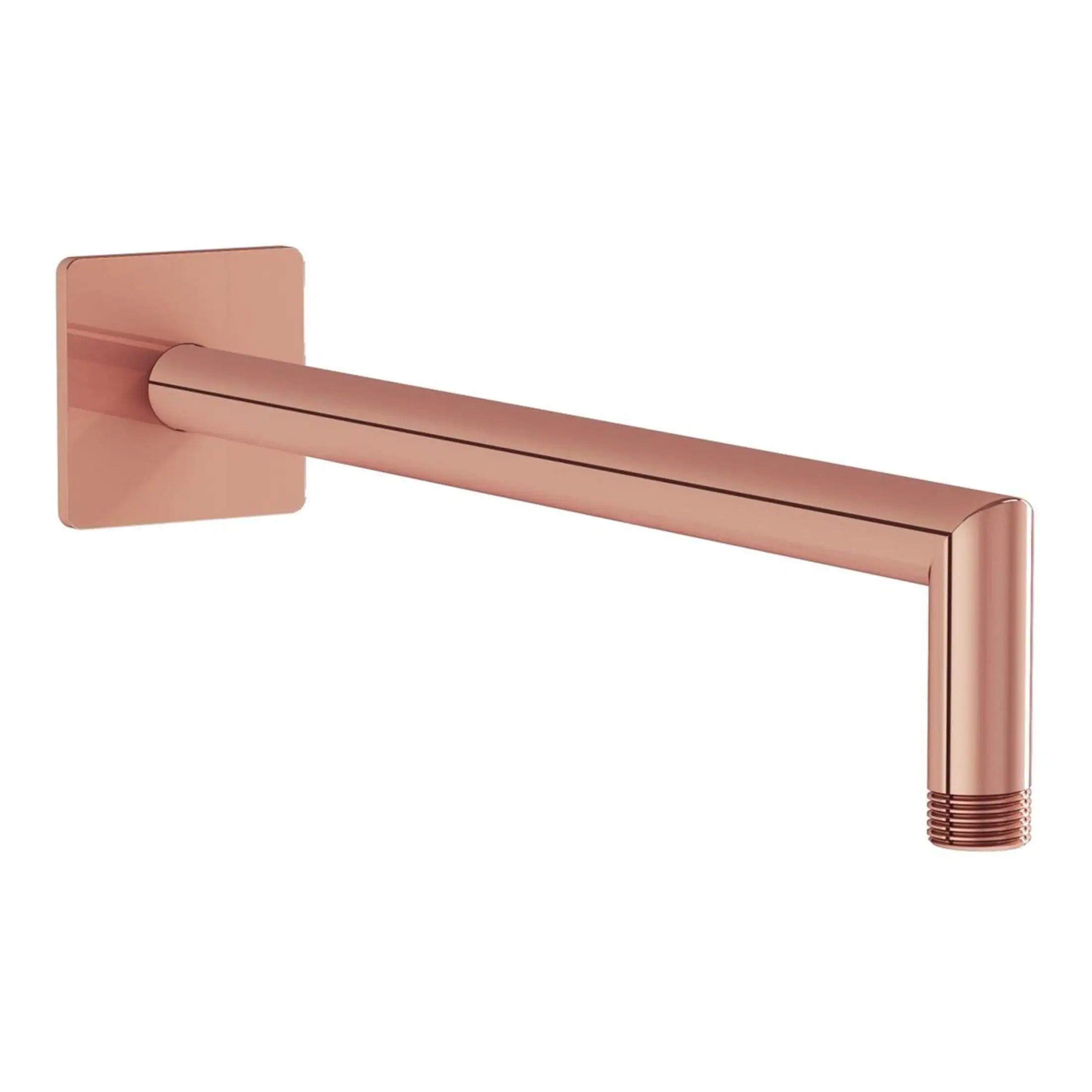 Sleek rose gold bathroom towel rail with modern minimalist design, perfect for stylish bathroom decor and space-saving storage solutions.