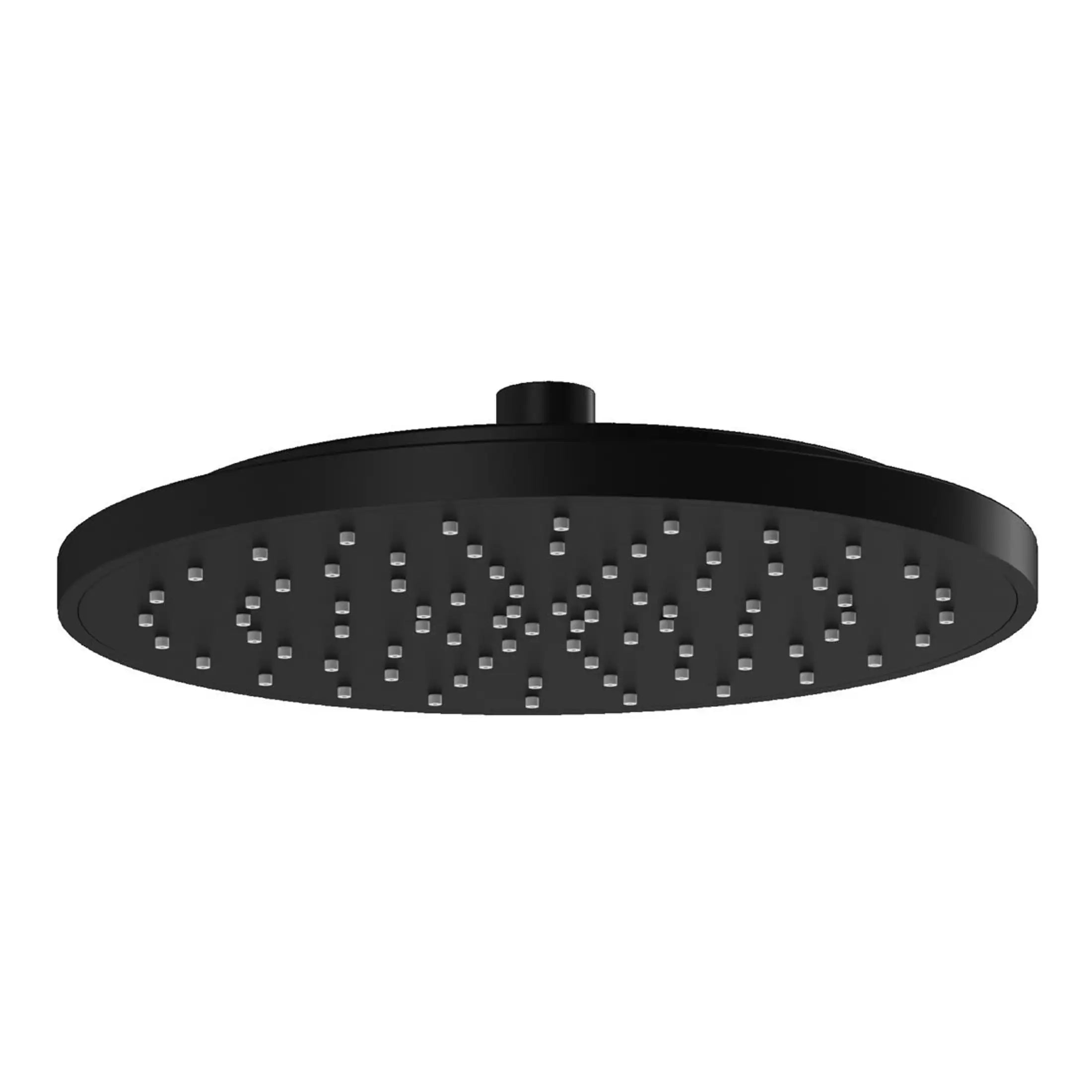 High-quality black round shower head for modern bathrooms, featuring multiple water outlets for a luxury shower experience. Durable and easy to install, ideal for contemporary bathroom designs.