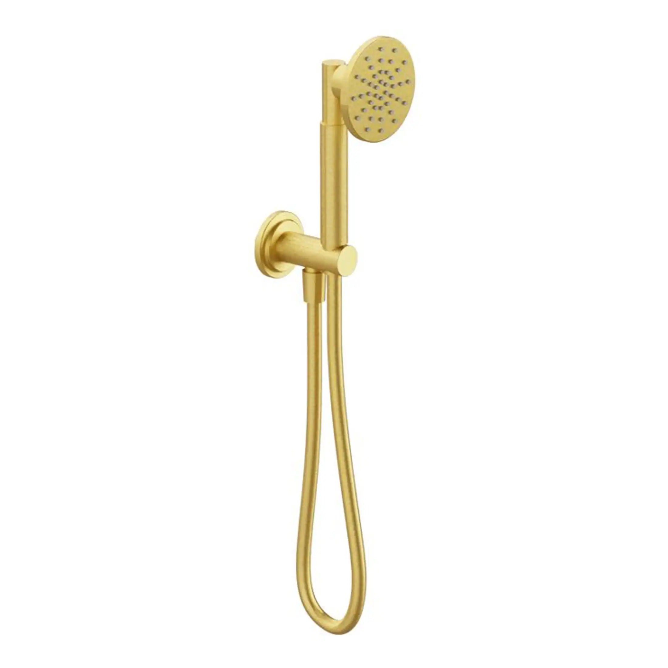 Elegant gold shower head and hand-held shower set for modern bathrooms, featuring sleek design and high-quality materials, perfect for luxurious bathroom renovations.