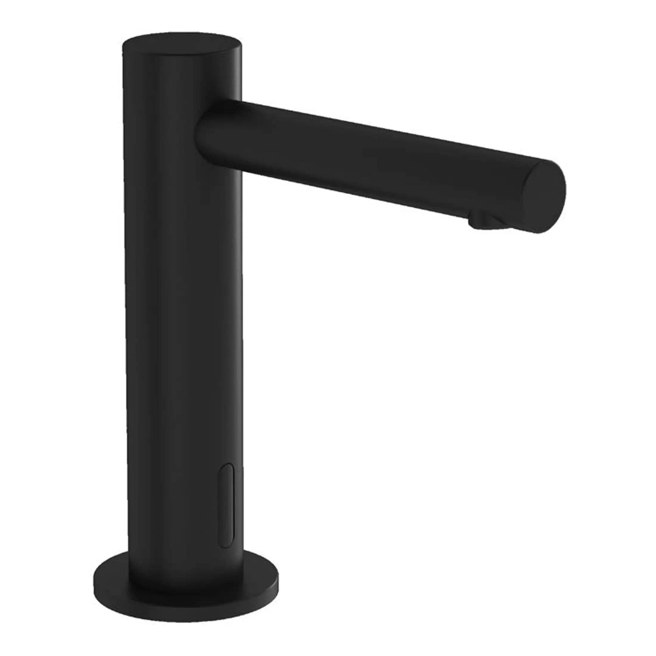 Sleek black bathroom tap from Bubly Bathrooms, modern and minimalist design, ideal for contemporary bathroom renovations and fittings.
