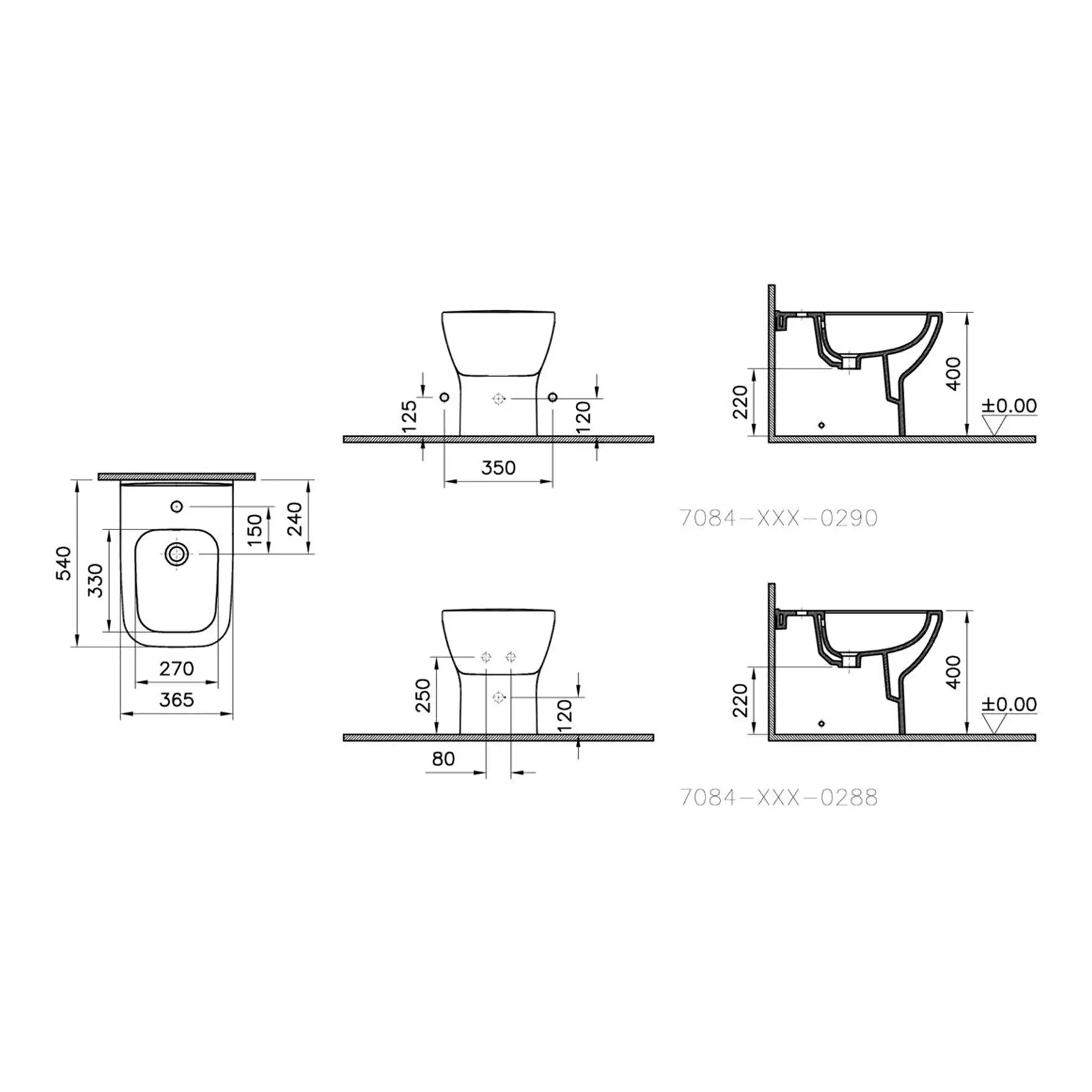 Saniware toilet technical drawing with detailed dimensions for bathroom design and installation. Ideal for sleek, modern bathroom renovation projects focusing on plumbing specifications.