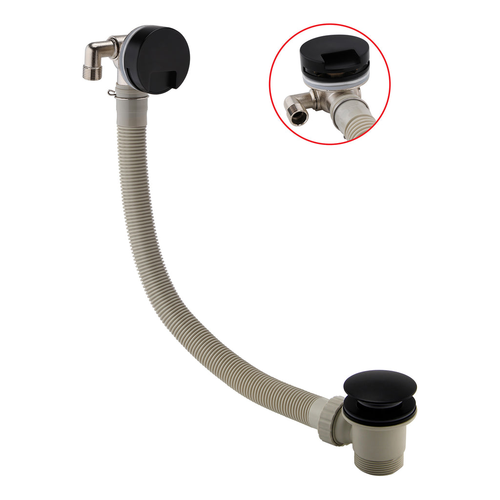 Scudo Round Overflow Filler Waste - Matte Black