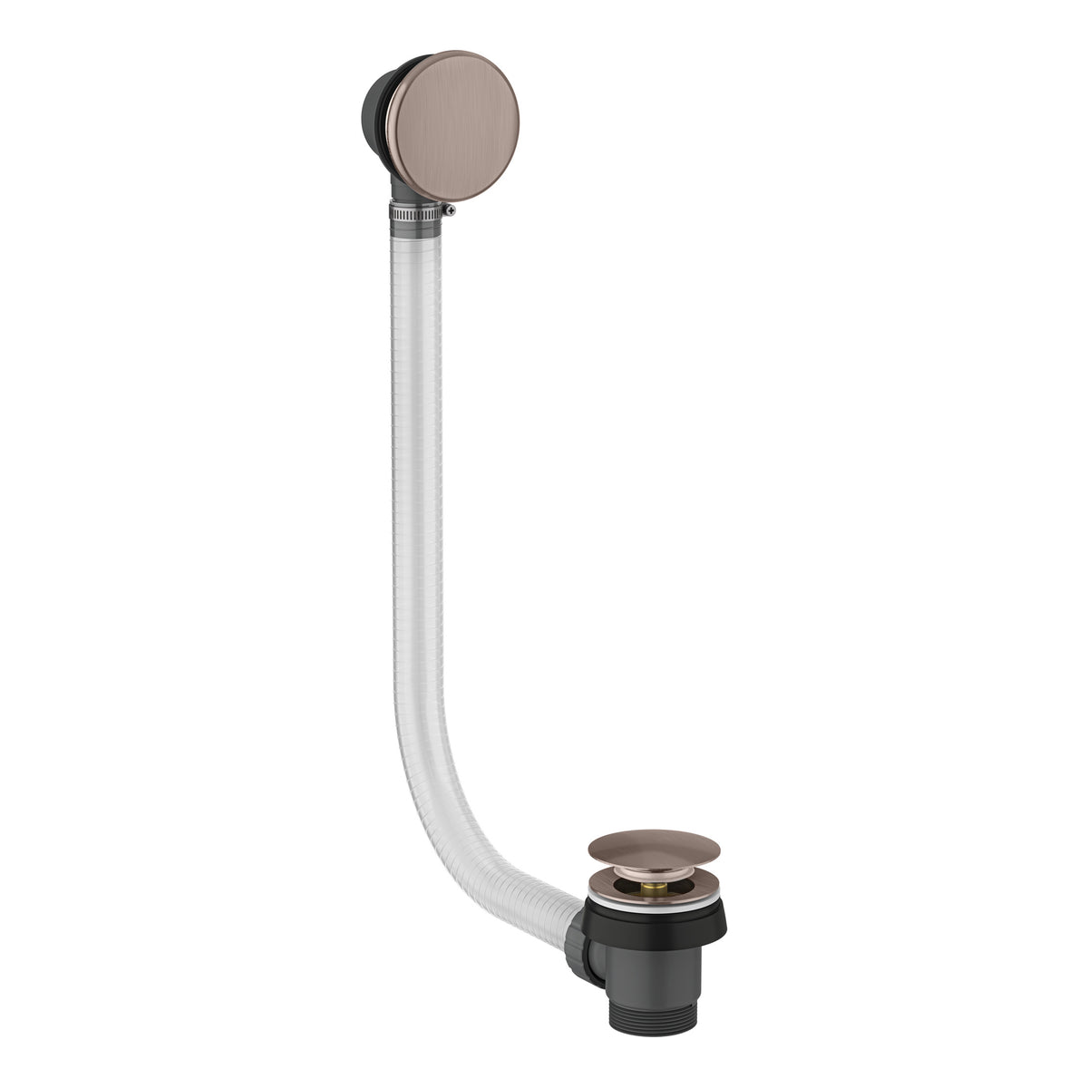 Scudo Pop-Up Bath Waste With Overflow, Brushed Bronze