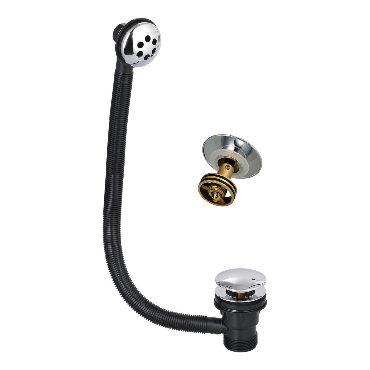 Scudo Round Sprung Bath Waste - Chrome