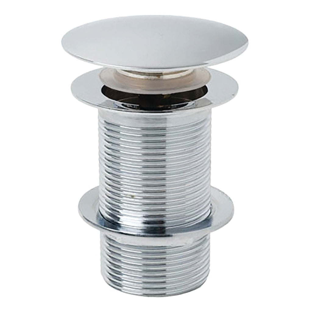 Scudo Round Dome Unslotted Sprung Basin Waste - Chrome