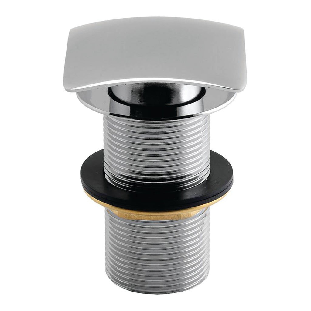 Scudo Square Dome Unslotted Sprung Basin Waste - Chrome