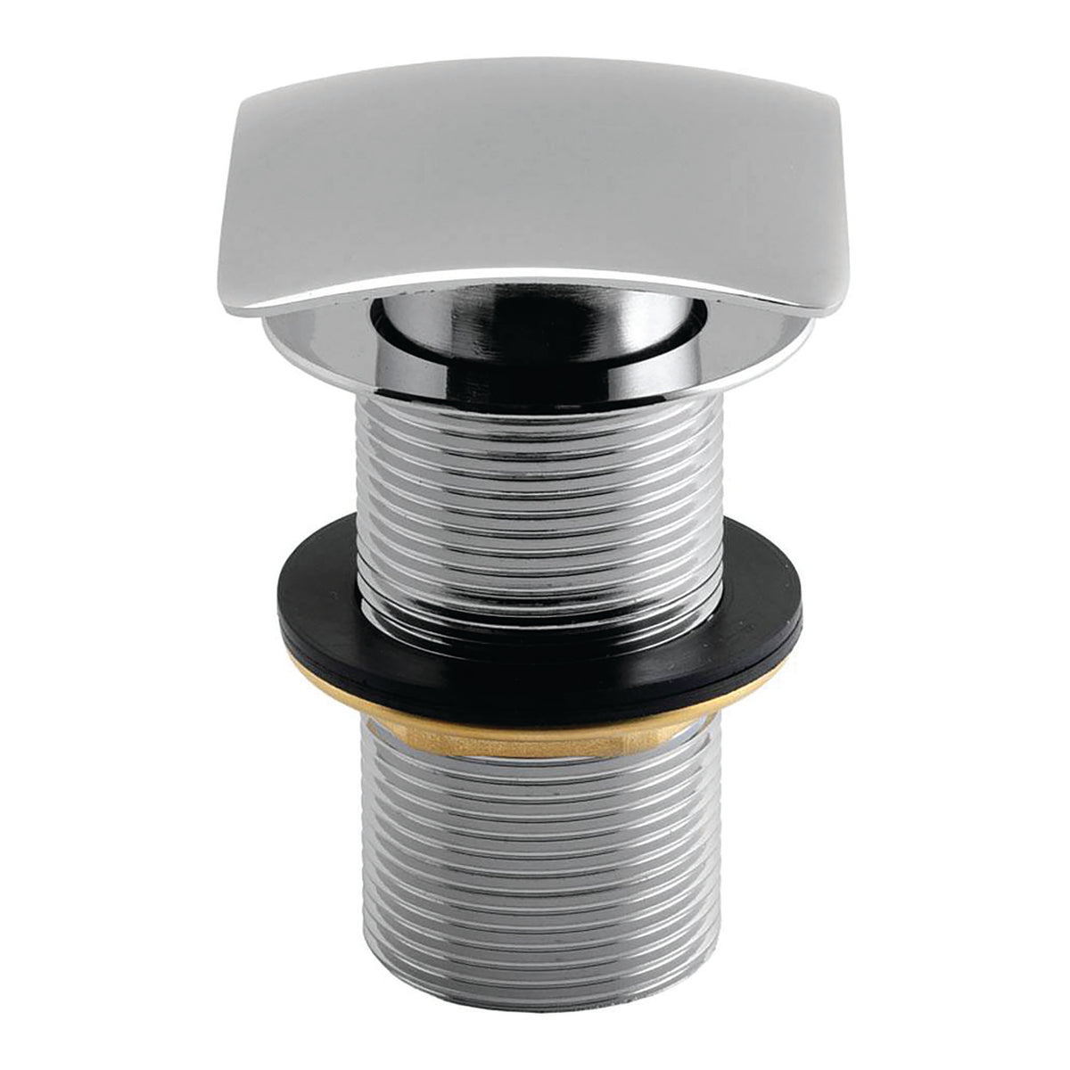 Scudo Square Dome Unslotted Sprung Basin Waste - Chrome