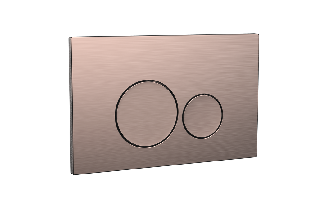 Scudo Round Dual Flush Button, Brushed Bronze
