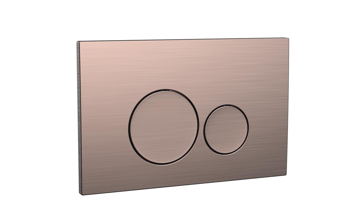 Scudo Round Dual Flush Button, Brushed Bronze