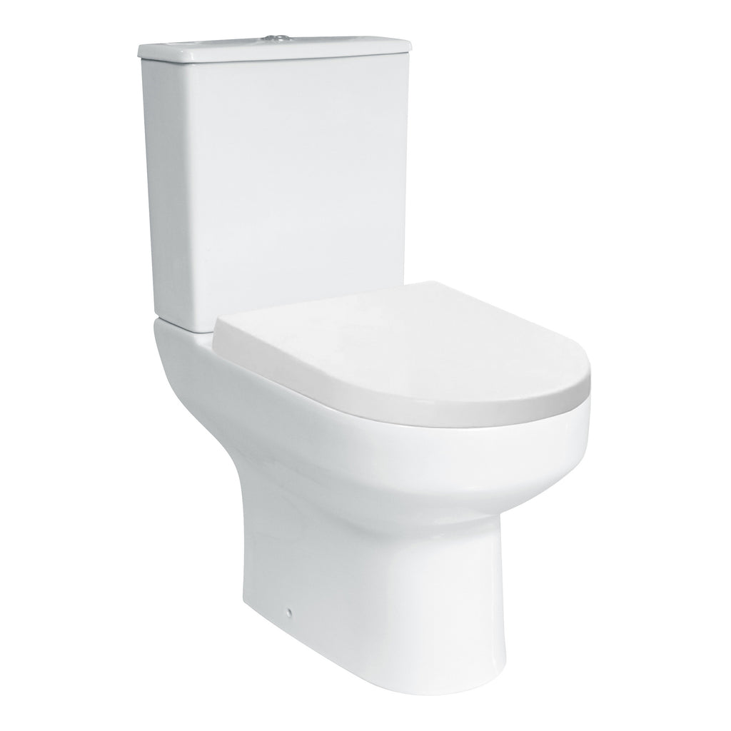 Scudo Spa Open Back Close Coupled Toilet With Cistern And Cistern And Soft Close Seat - White