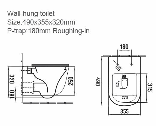 Scudo Riviera Rimless Wall Hung Toilet With Soft Close Seat