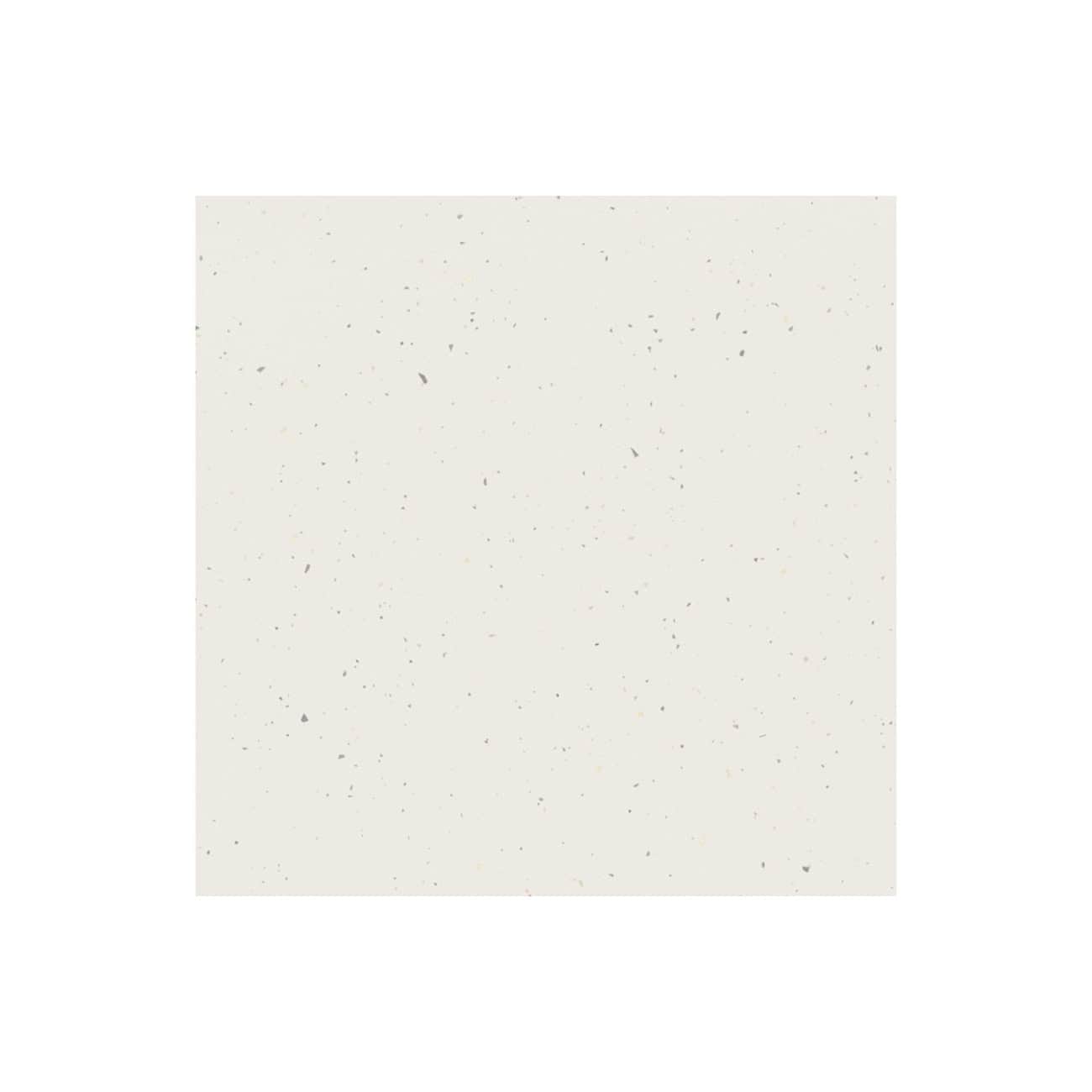 Smooth white terrazzo bathroom surface with subtle grey speckles, ideal for modern bathroom flooring or wall decor, combining elegance and durability.