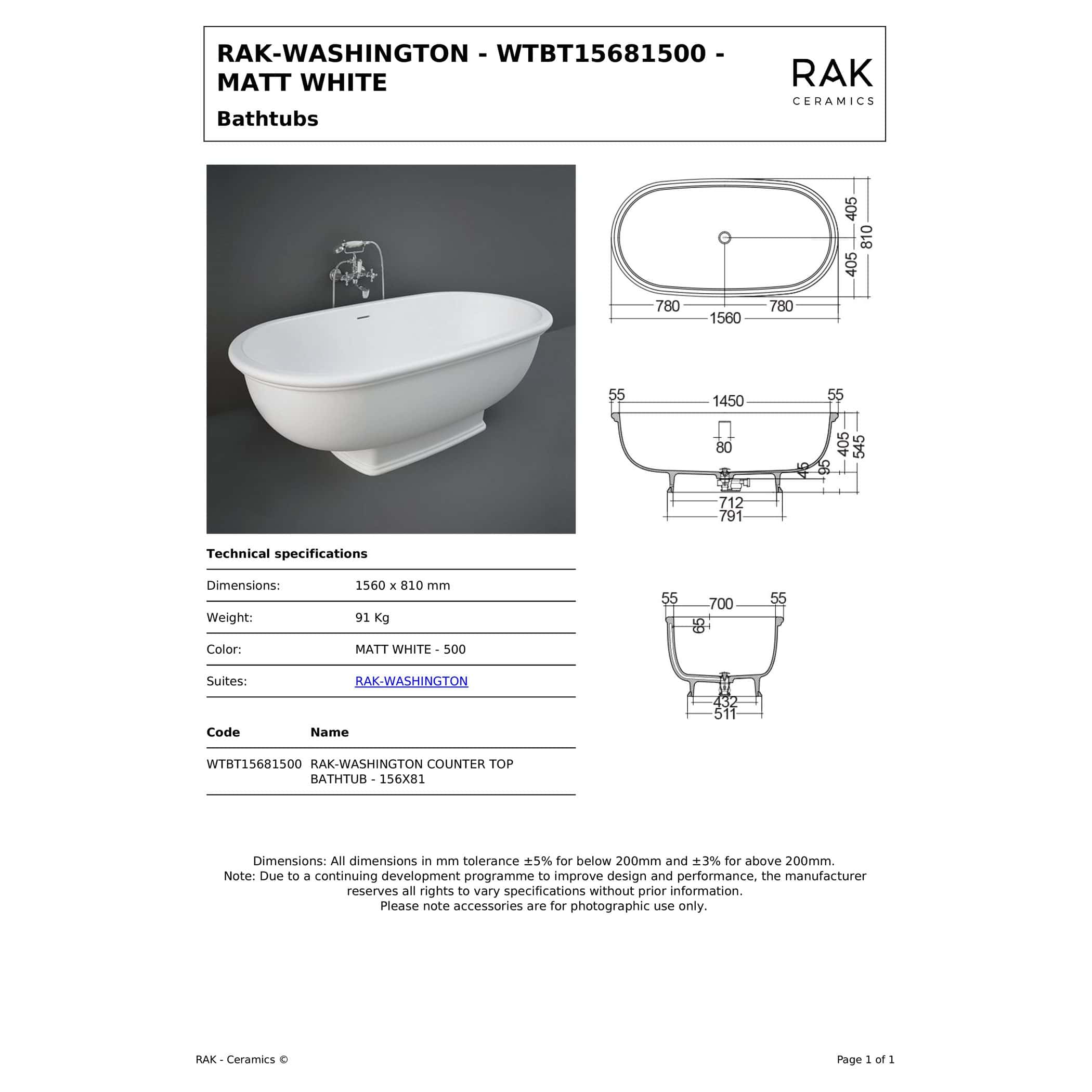 Elegant freestanding white bathtub with classic design, detailed technical specifications, perfect for modern or traditional bathrooms. Crafted from durable material for long-lasting comfort and style.