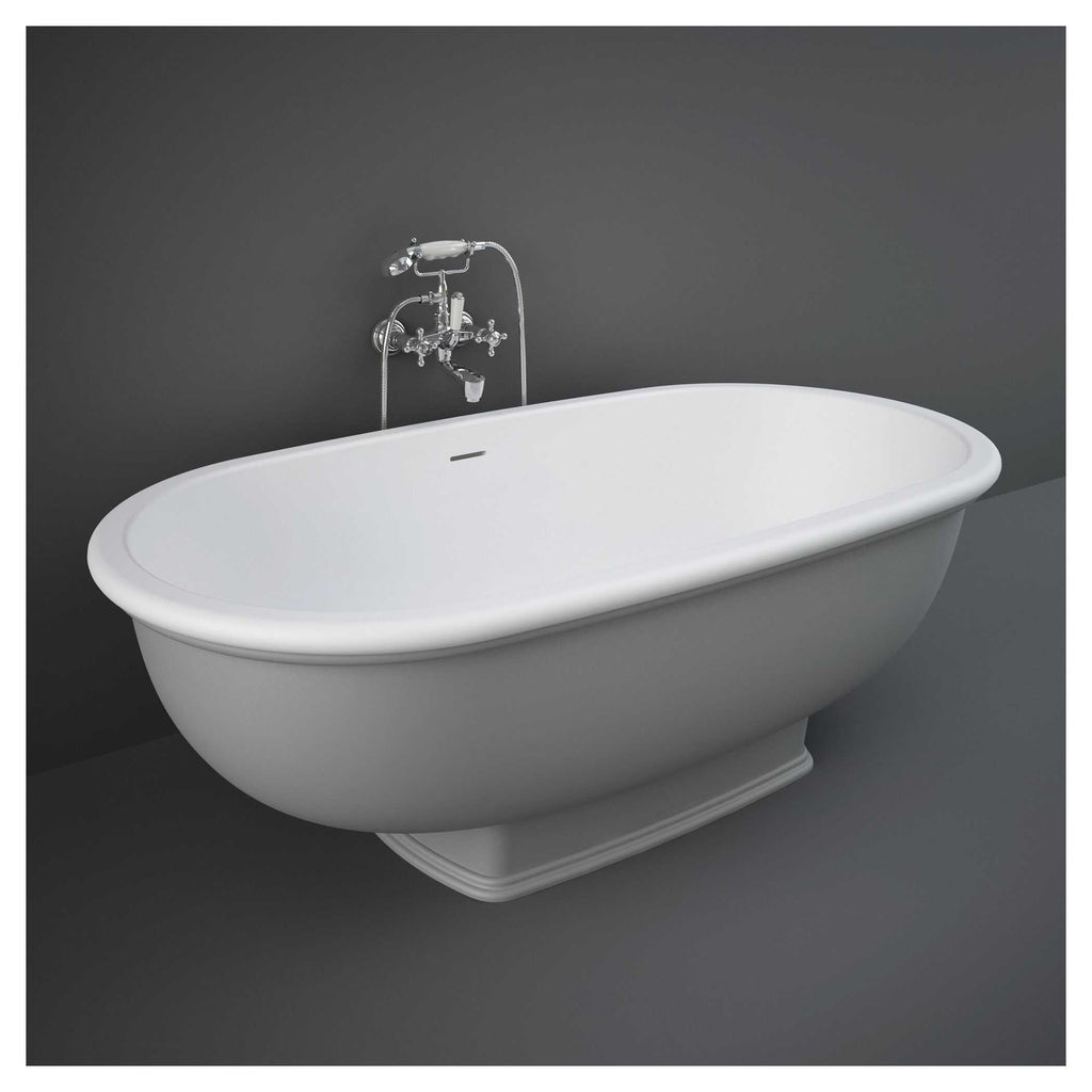 RAK Washington Double Ended Freestanding Bath - 1560mm X 810mm - No TH