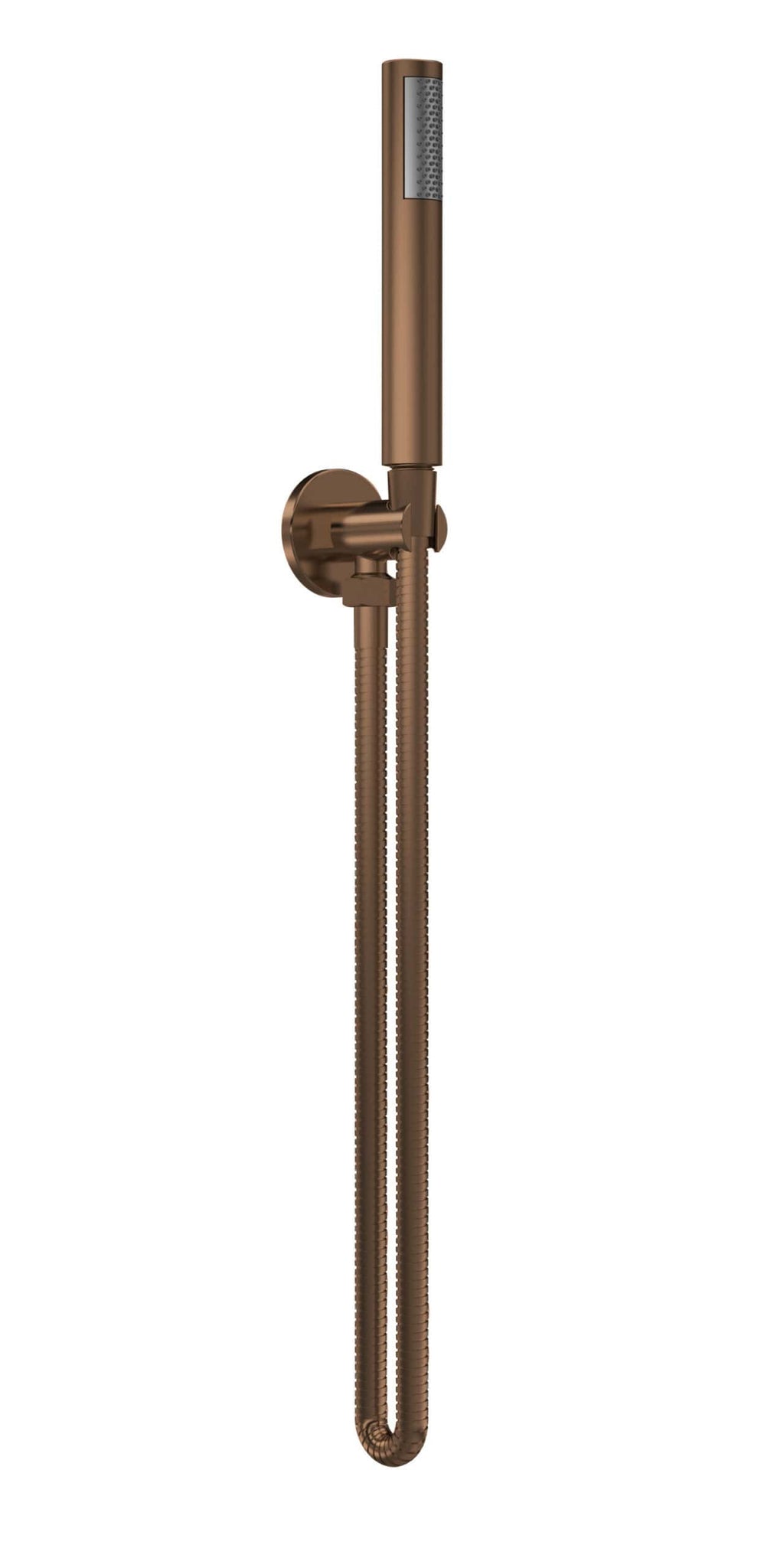 Flexible shower hose with bronze finish for modern bathroom design. Perfect for upgrading your shower with style and durability. Compatible with various shower heads for a seamless fit.