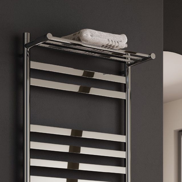 Reina Alento Polished Stainless Steel Heated Towel Rail