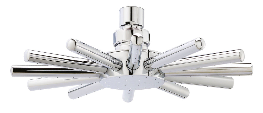 Sleek modern chrome bathroom showerhead with multiple adjustable nozzles for optimal water flow. Stylish design perfect for contemporary bathrooms and high-quality shower systems.