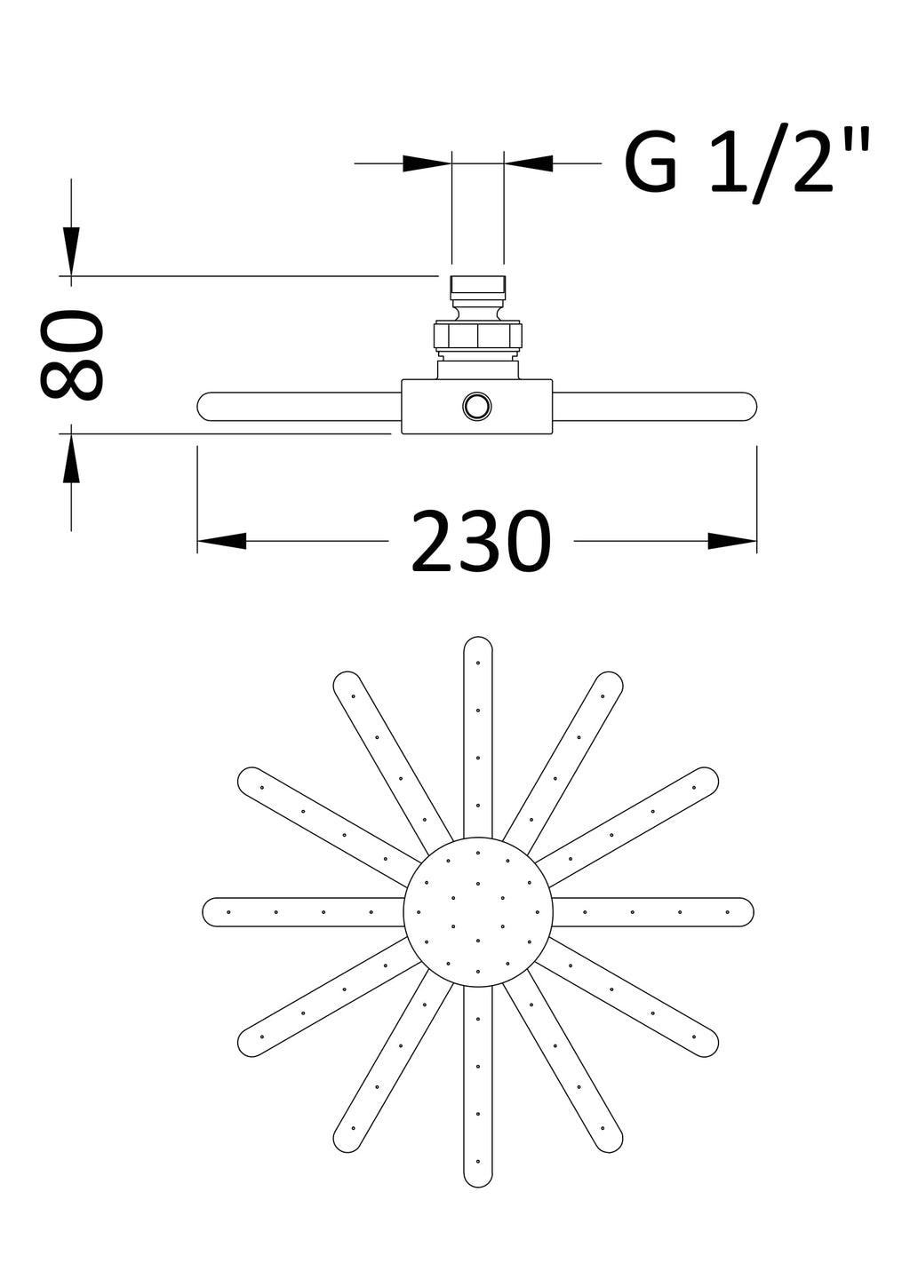 High-quality bathroom faucet design with precise technical specifications for modern bathroom setups.