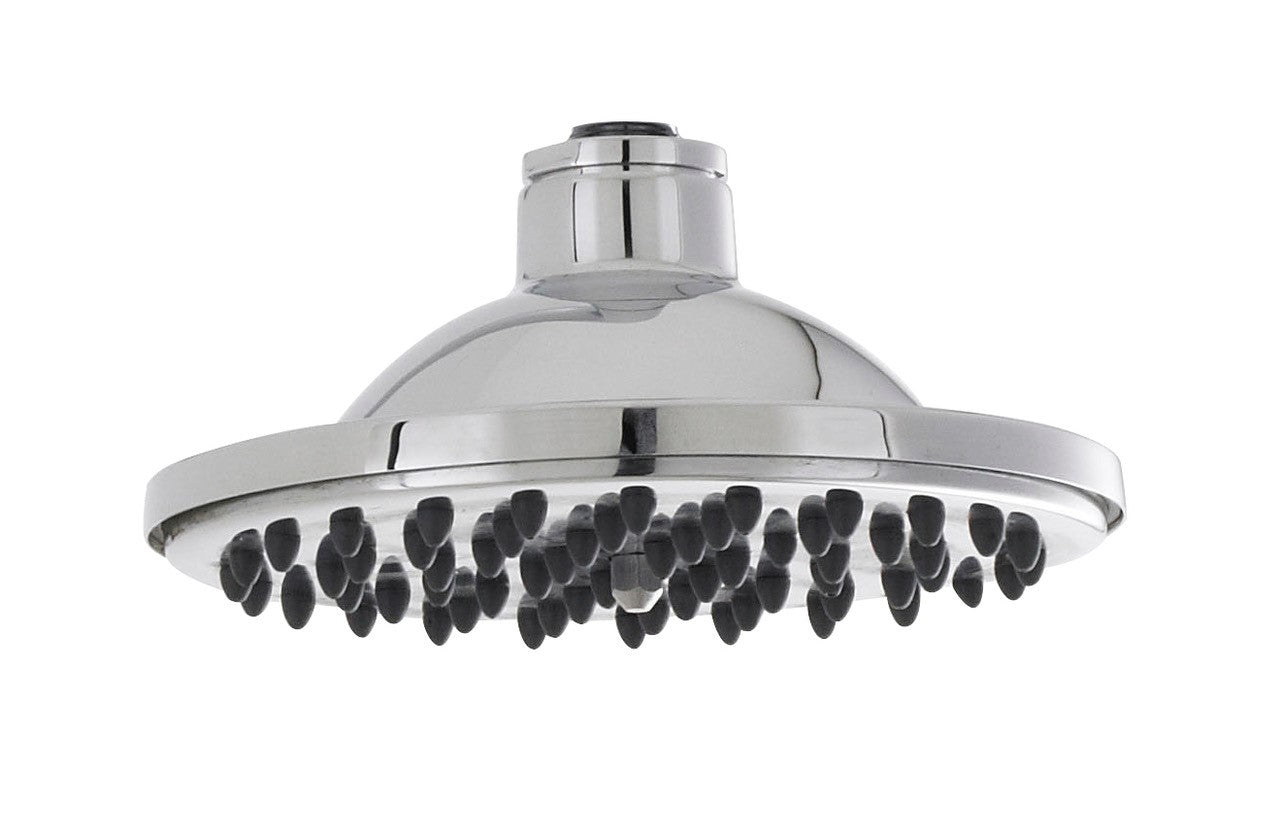Showerhead with chrome finish for modern bathroom decor, ideal for luxurious showers and bathroom upgrades. Perfect for enhancing your bathroom with stylish and functional plumbing fixtures.