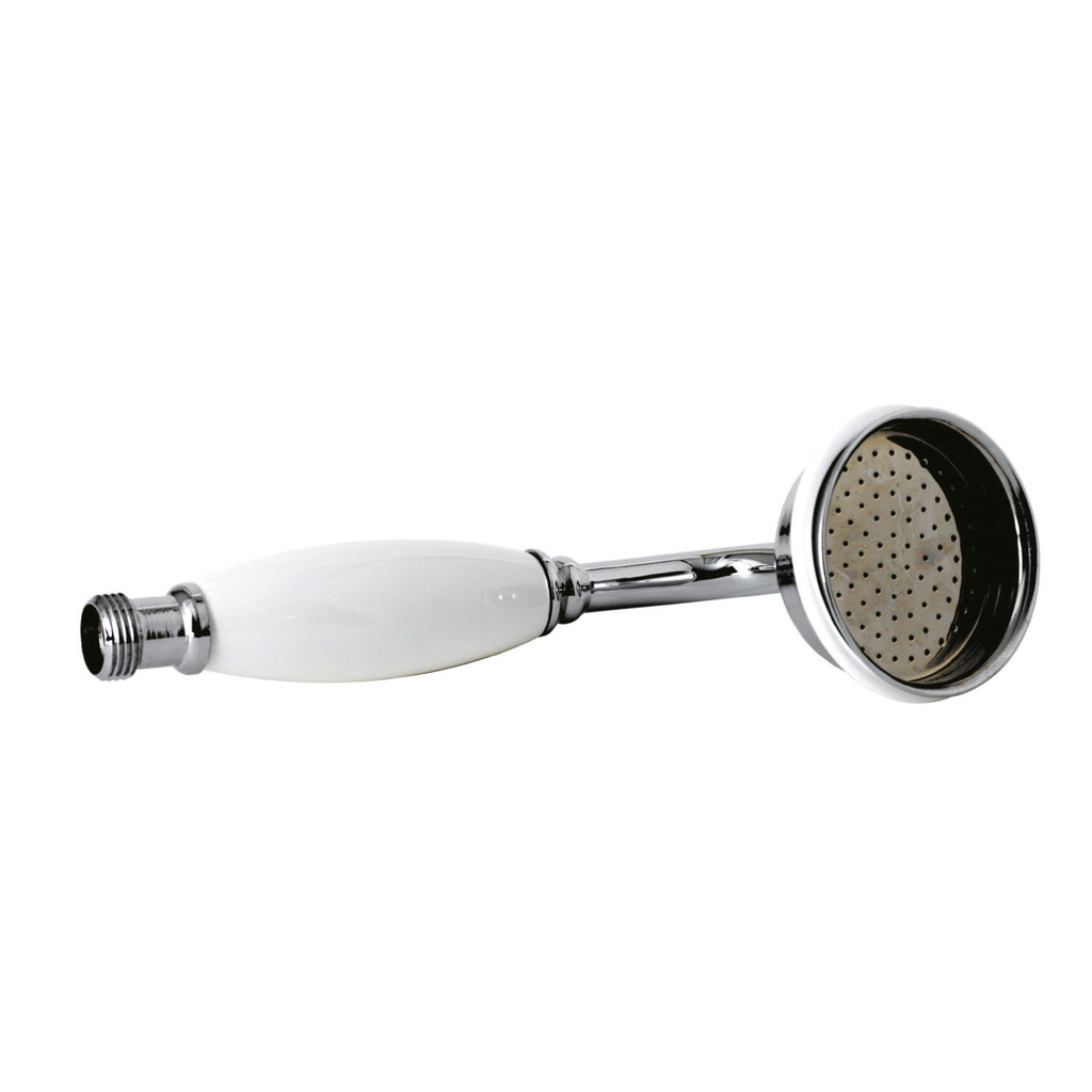 High-quality shower head with ceramic handle for luxurious bathroom upgrades, featuring a modern chrome finish and adjustable spray options for a better shower experience.