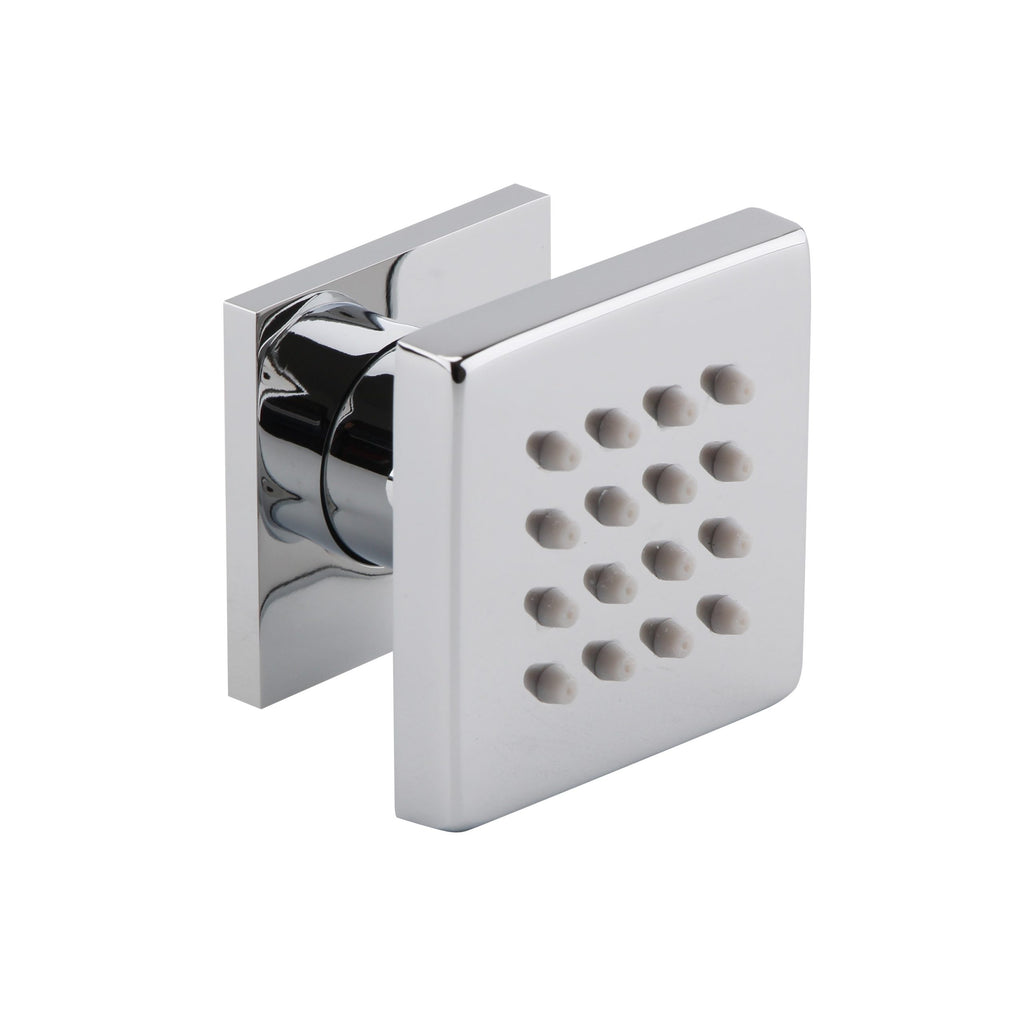 Sleek modern chrome shower head with adjustable settings, designed for luxury bathrooms, offering a high-quality spa-like shower experience.