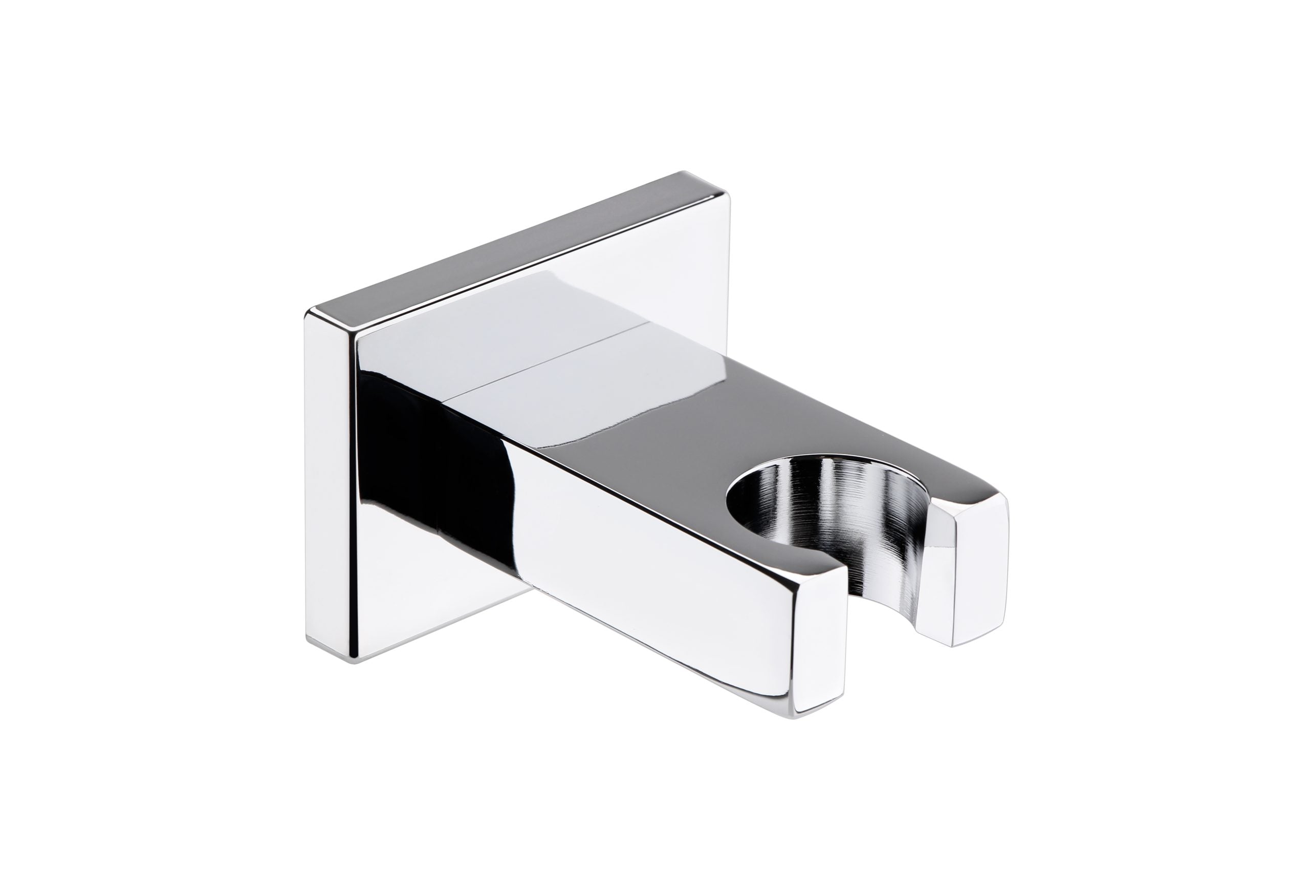 Sleek chrome toilet paper holder with minimalist design, perfect for modern bathrooms and high-end bathroom accessories.