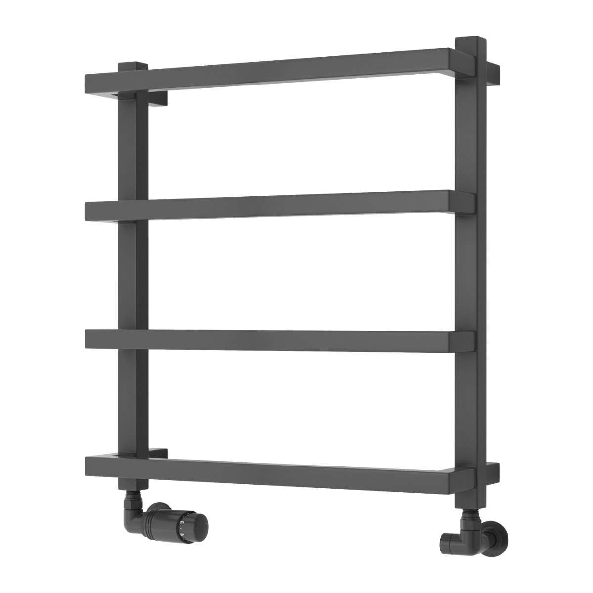 Reina Glora Anthracite Heated Towel Rail 555mm X 500mm