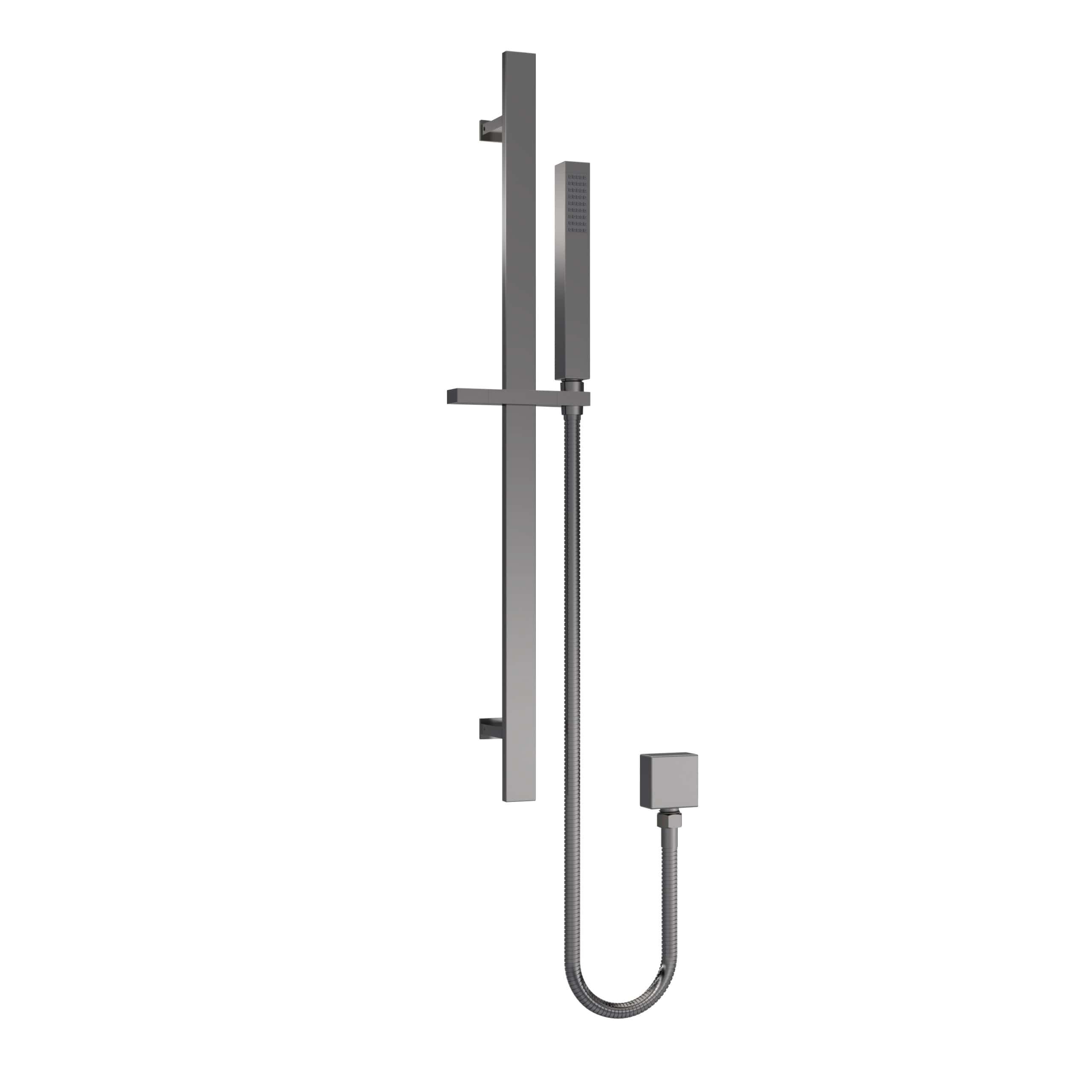 Sleek modern bathroom shower panel with adjustable handheld shower head and minimalist chrome finish, perfect for contemporary bathroom renovation and premium bathing experience.