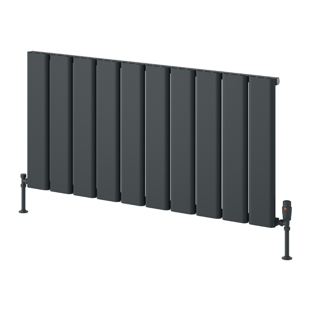 Reina Caldaro Horizontal Anthracite Designer Radiator 600mm X 620mm