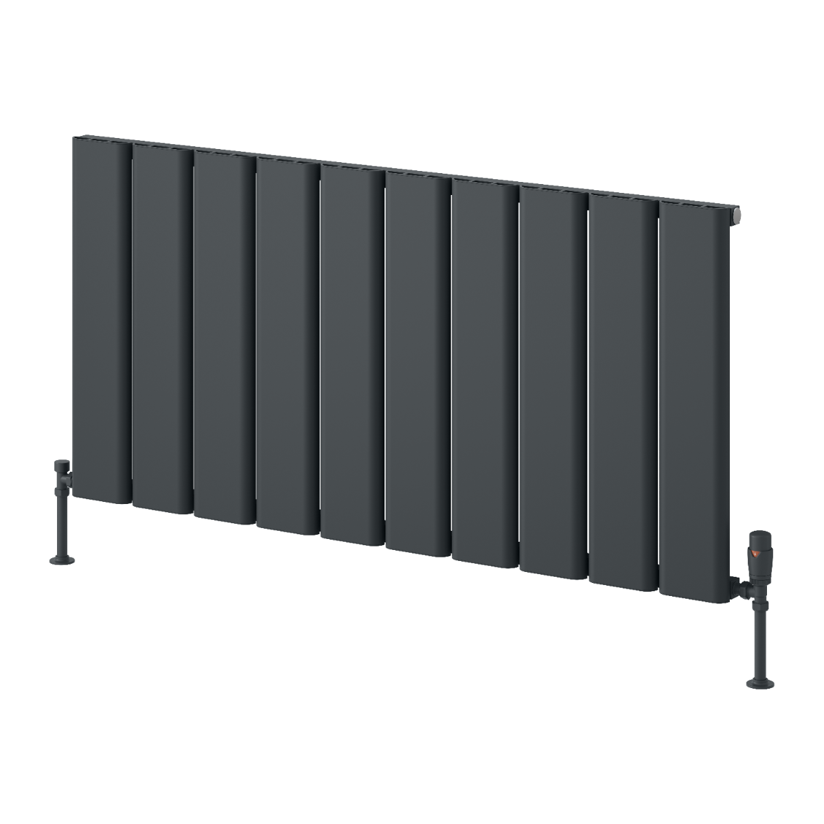 Reina Caldaro Horizontal Anthracite Designer Radiator 600mm X 620mm