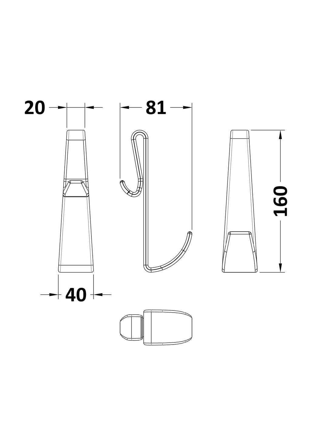 Modern bathroom coat hook with sleek design, high-quality finish, perfect for bathroom organisation and towel storage. Durable and stylish hook ideal for home bathroom decor.