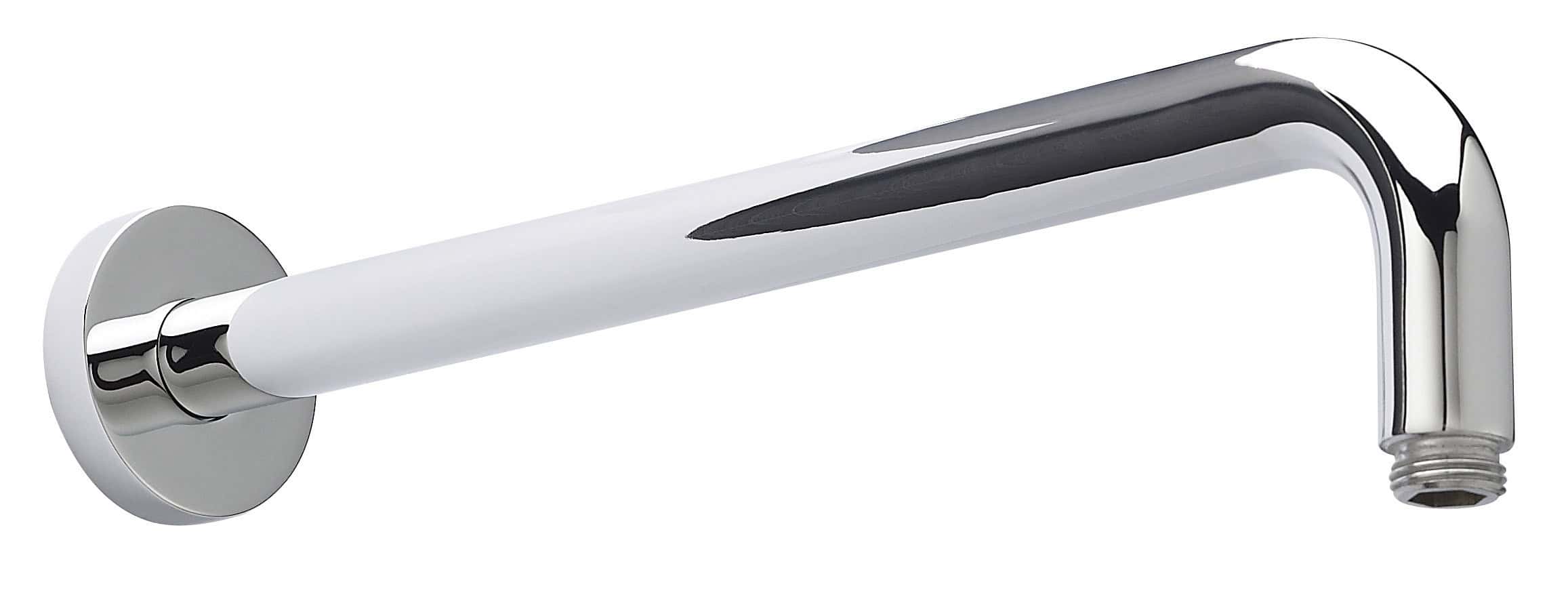 Polished chrome bathroom grab bar with white safety grip, ideal for accessibility and safety in modern bathrooms. Durable, stylish, and designed for secure support.