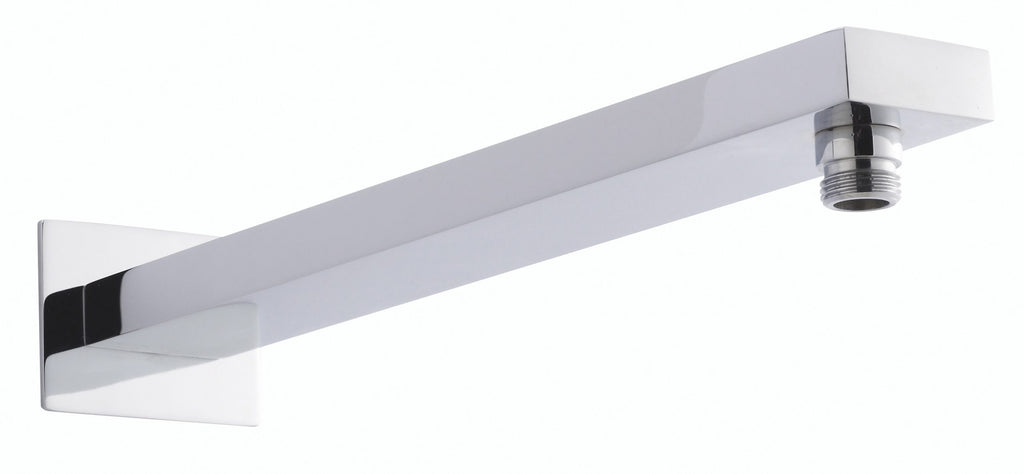 Modern chrome and white shower arm, ideal for bathroom renovation and fitting shower heads, with sleek design for contemporary bathroom decor.