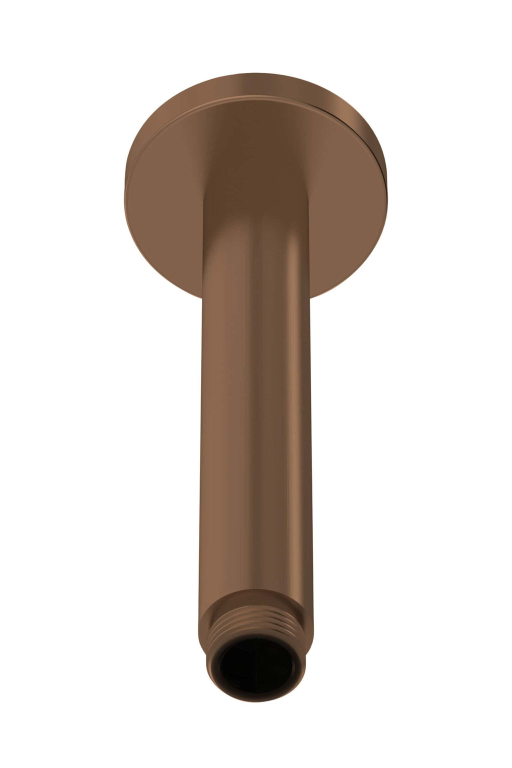 Shower arm in brushed bronze finish for modern bathroom design, compatible with various showerheads. Durable, stylish, and easy to install, enhancing your bathroom's aesthetic.
