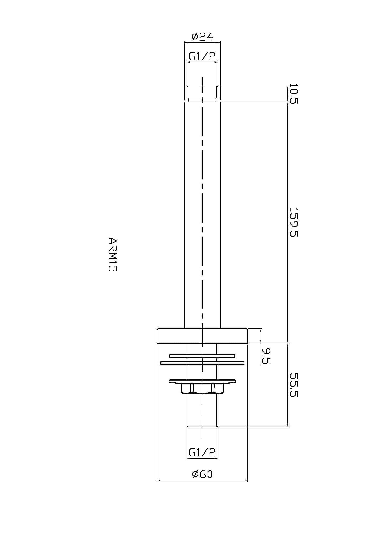4. Modern bathroom sink drain pipe with technical dimensions, suitable for plumbing installation and repair. Perfect for enhancing bathroom functionality and aesthetics.