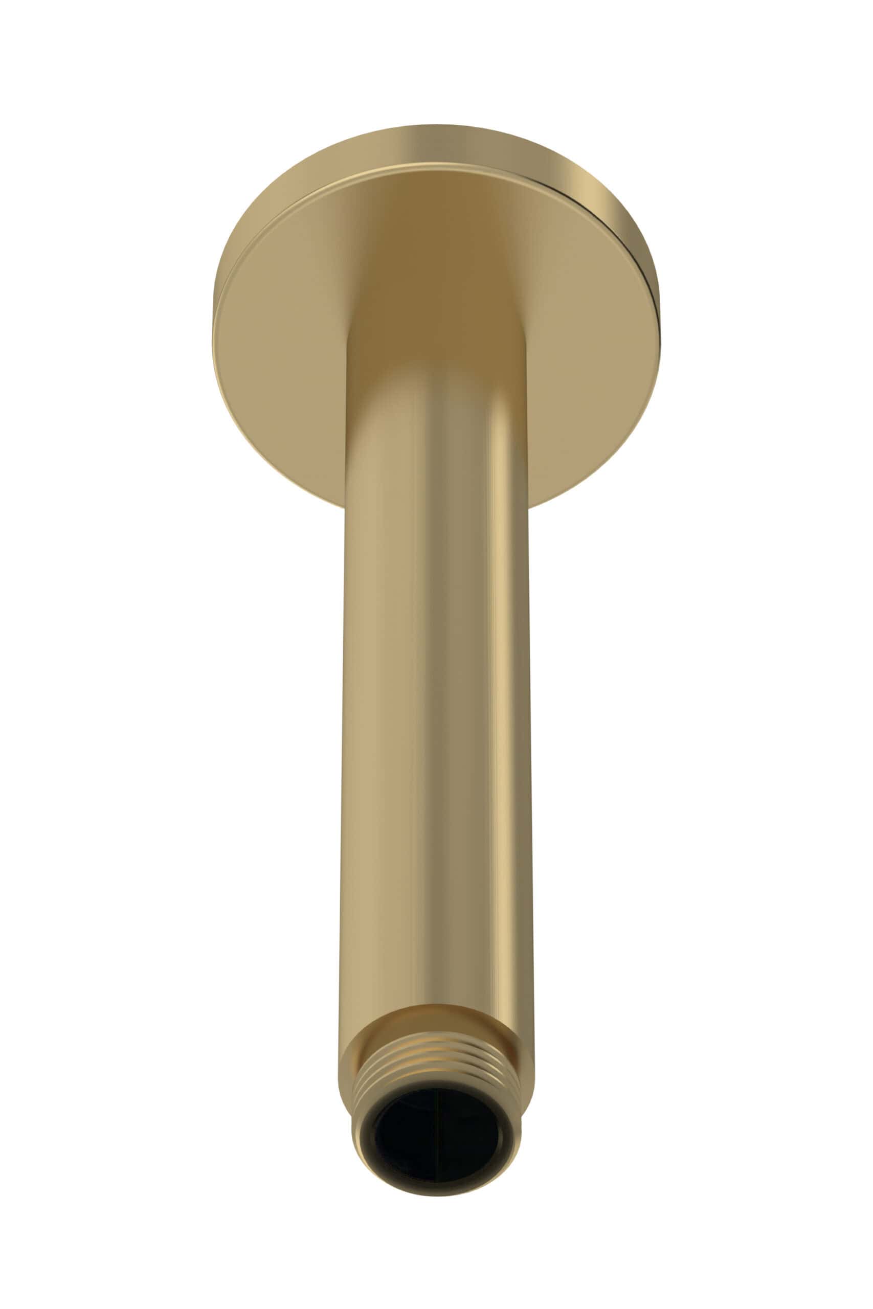 High-quality gold-toned bathroom tap spout, modern design for contemporary bathrooms, chrome finish, durable and easy to install, ideal for sleek bathroom refurbishments.