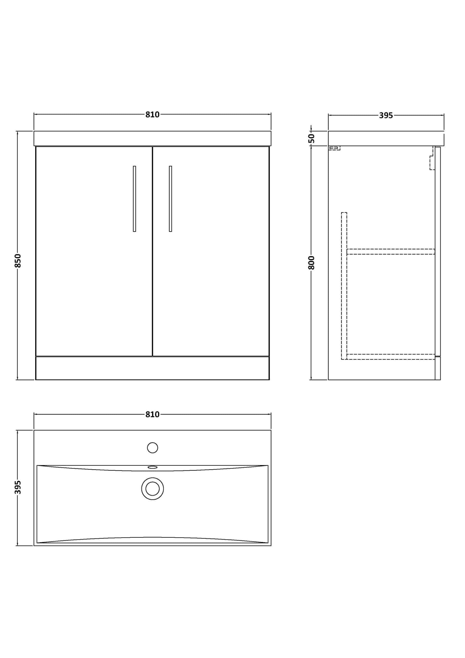 Stylish white bathroom vanity unit with double doors and integrated sink, perfect for modern bathroom designs. Features durable construction and ample storage space, ideal for bathroom upgrades or renovations.